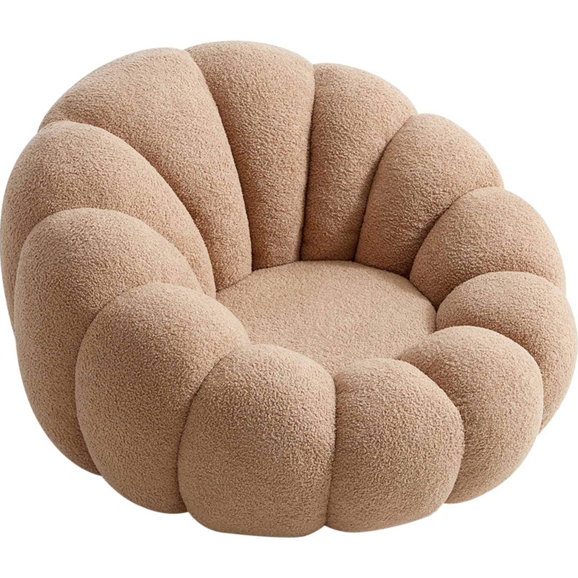 Linspire Lotus Boucle Swivel Armchair, Toffee