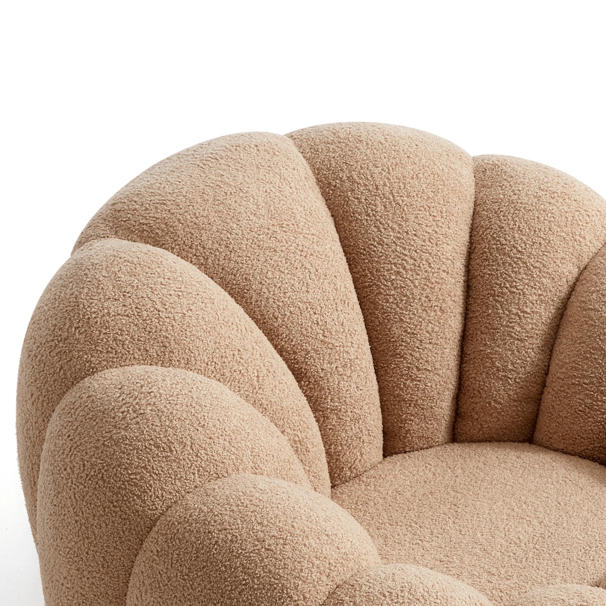 Linspire Lotus Boucle Swivel Armchair, Toffee