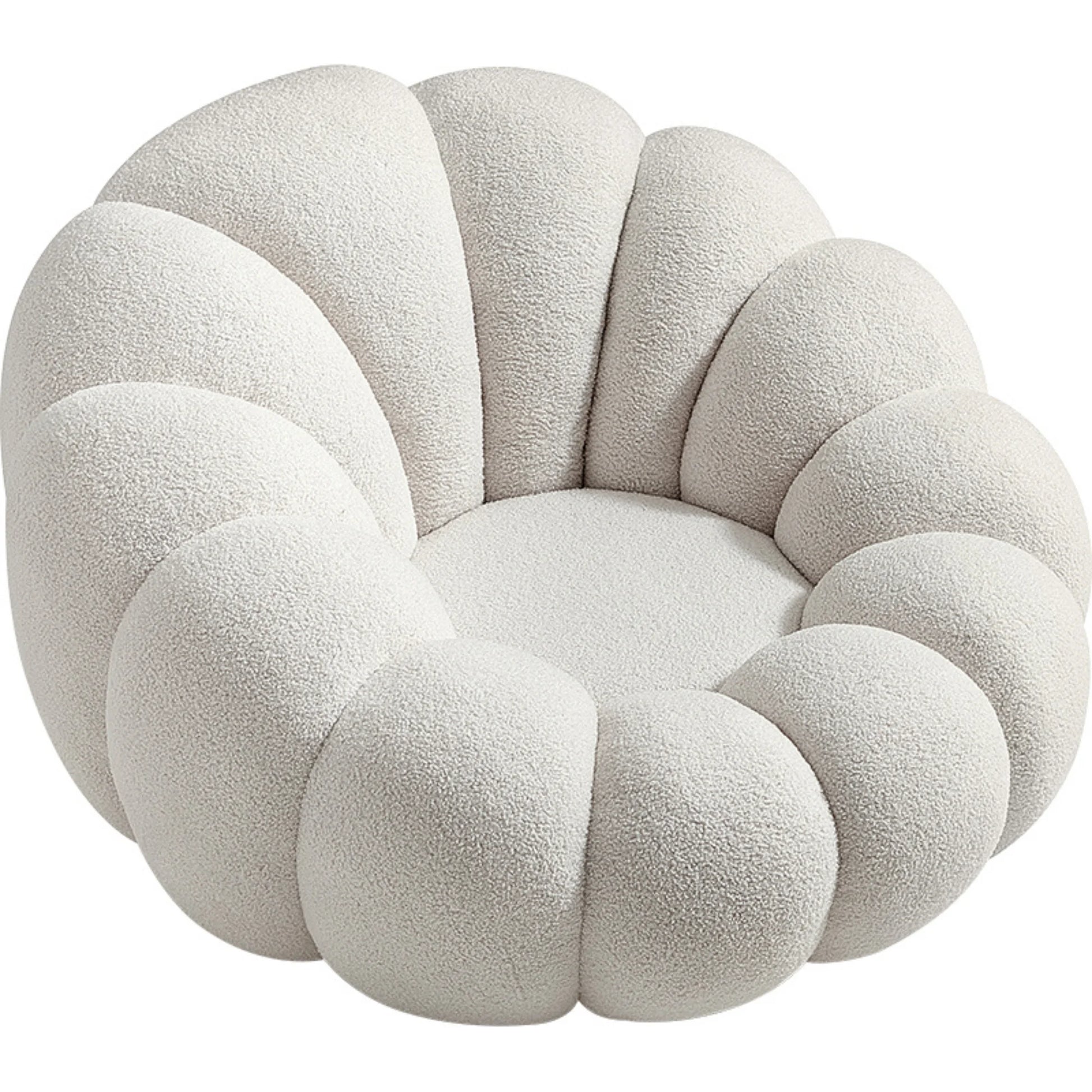 Linspire Lotus Boucle Swivel Armchair, Marshmallow