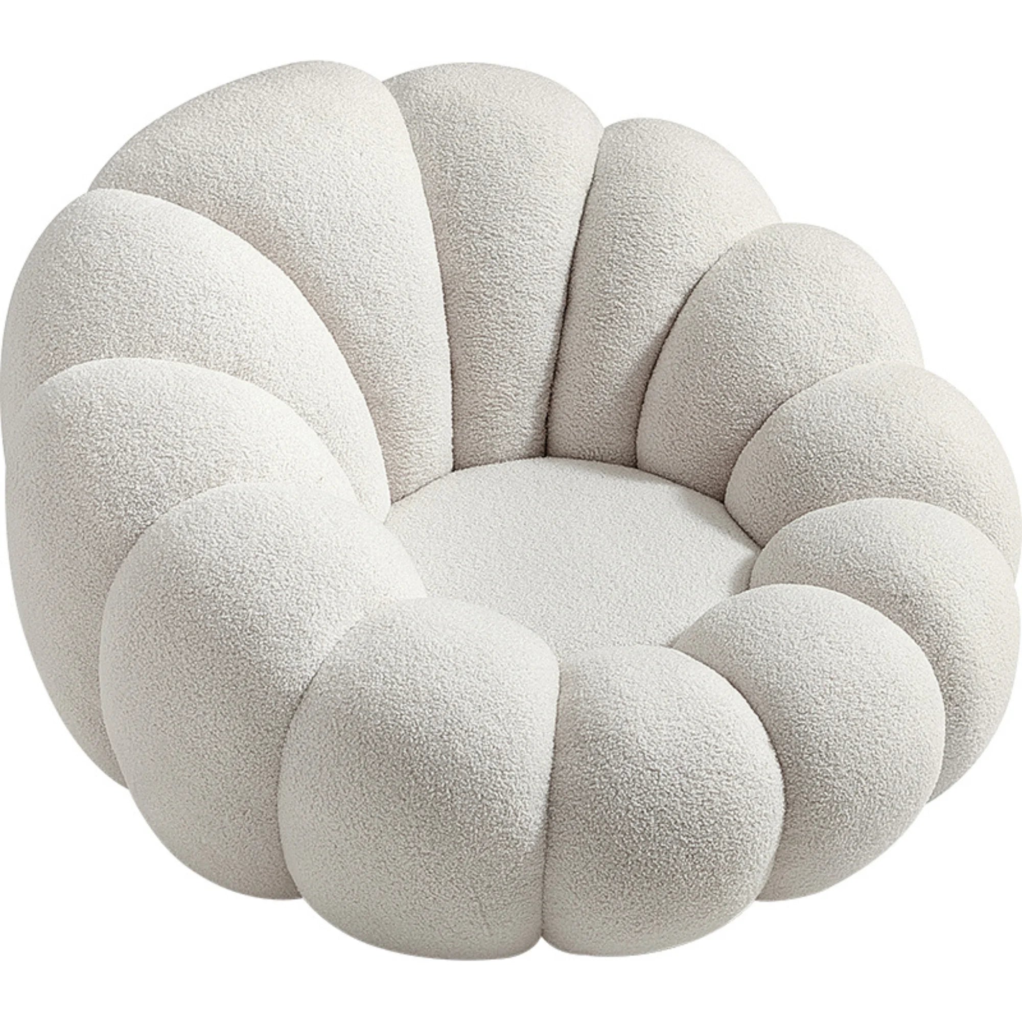 Linspire Lotus Boucle Swivel Armchair, Marshmallow