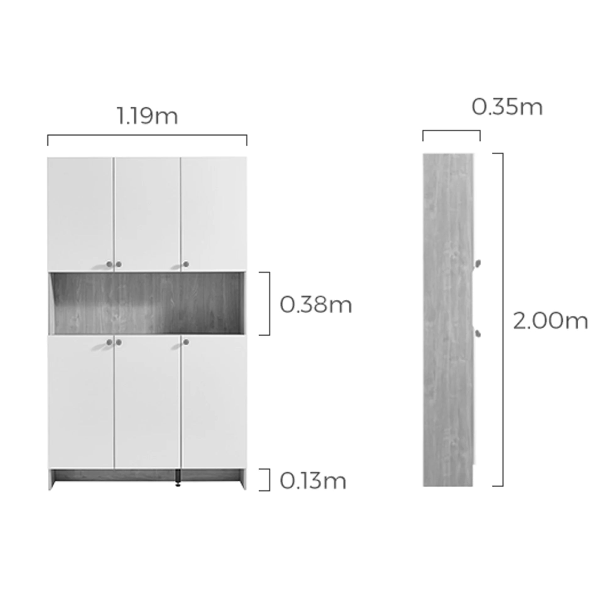 Linspire Miro Shoe Cabinet, 120cm, White
