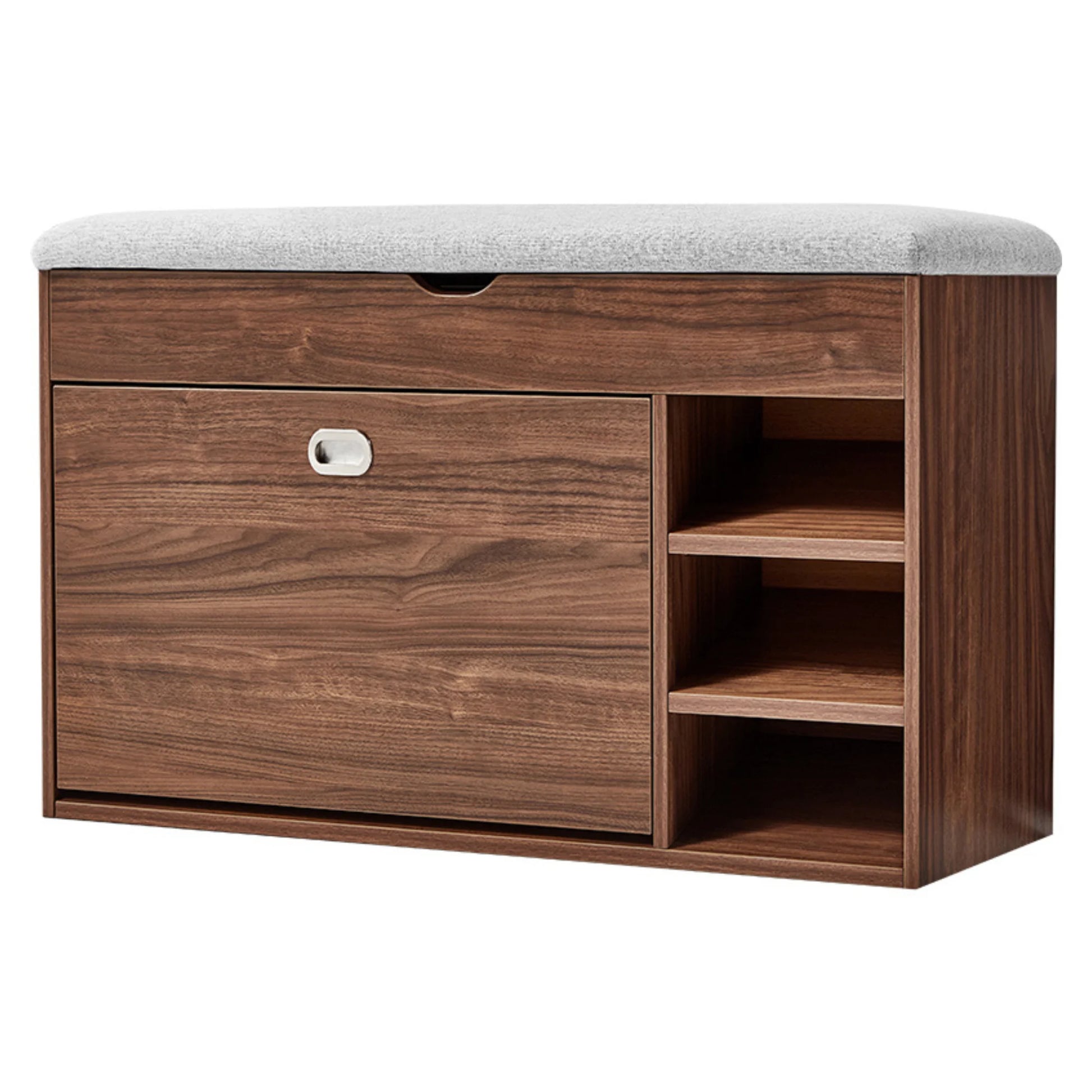 Linspire Miro Shoe Storage Bench, Small, Dark Wood