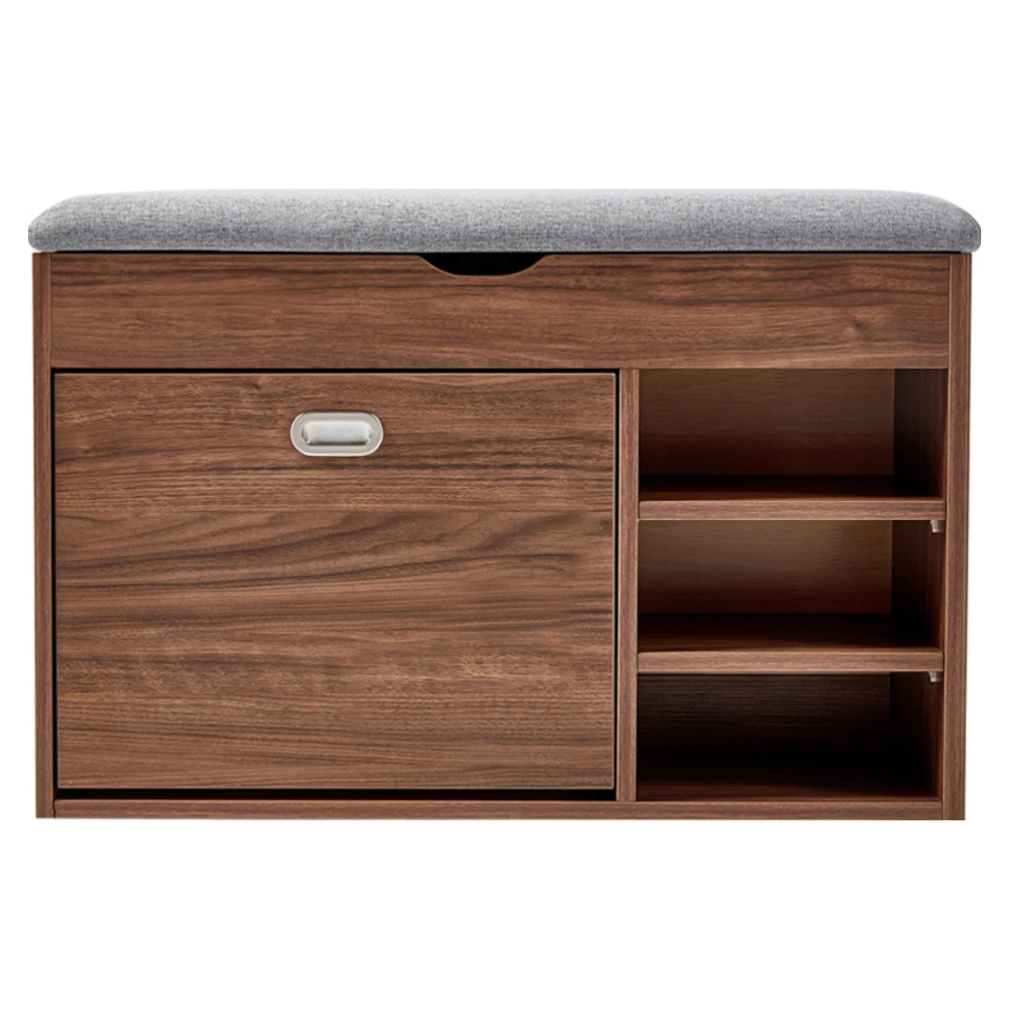 Linspire Miro Shoe Storage Bench, Small, Dark Wood