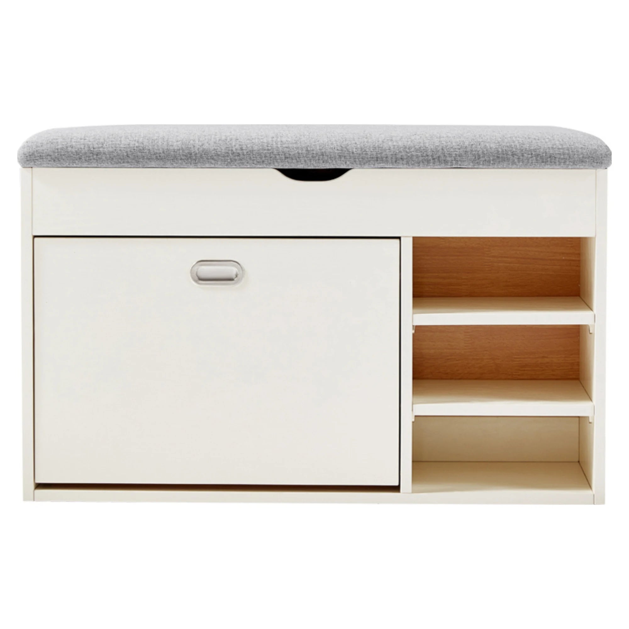 Linspire Miro Shoe Storage Bench, Small, White