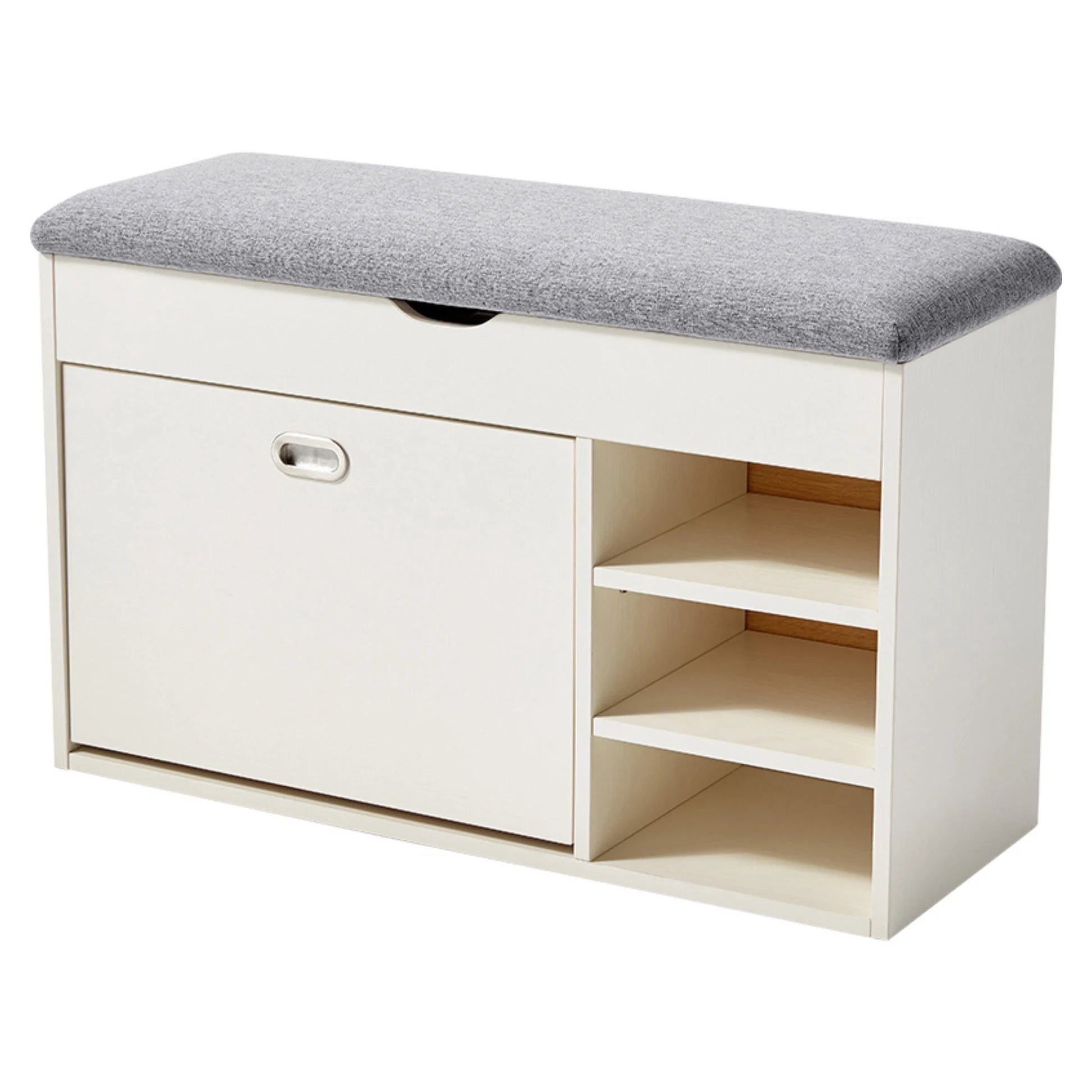 Linspire Miro Shoe Storage Bench, Small, White