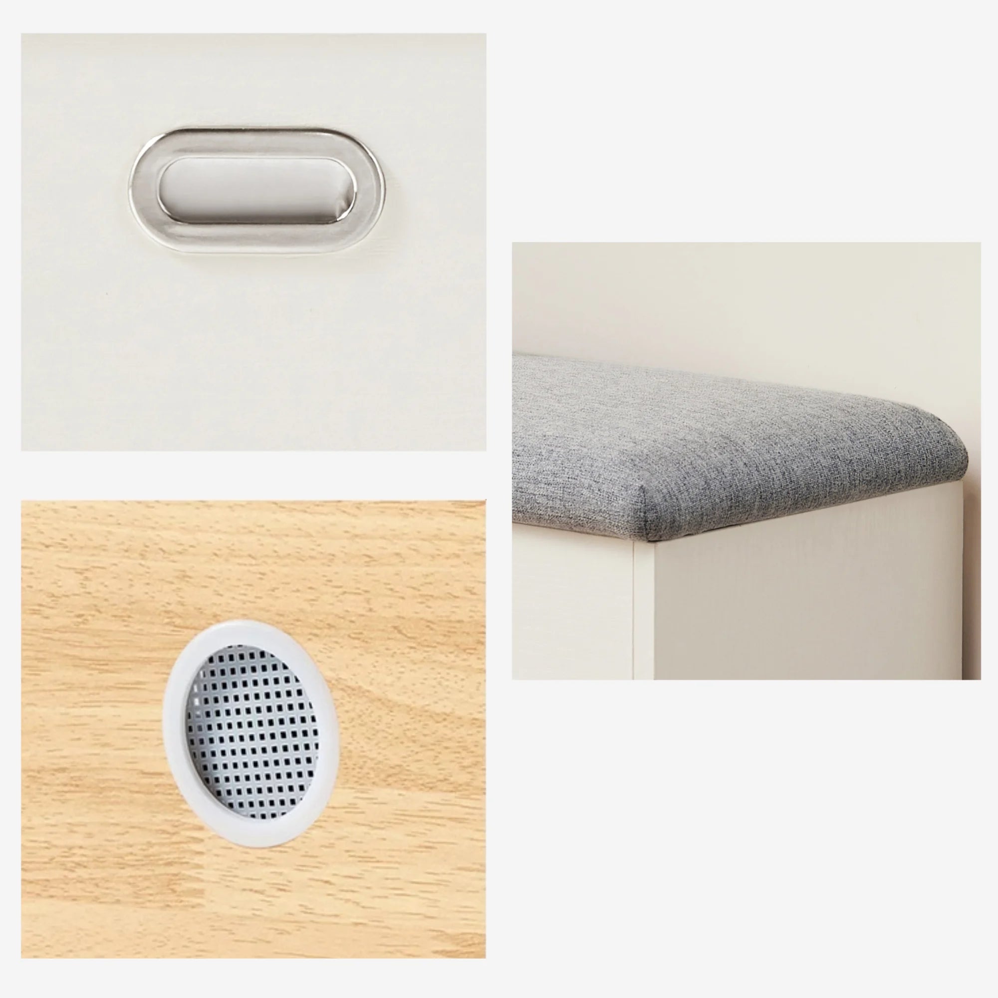 Linspire Miro Shoe Storage Bench, Small, White