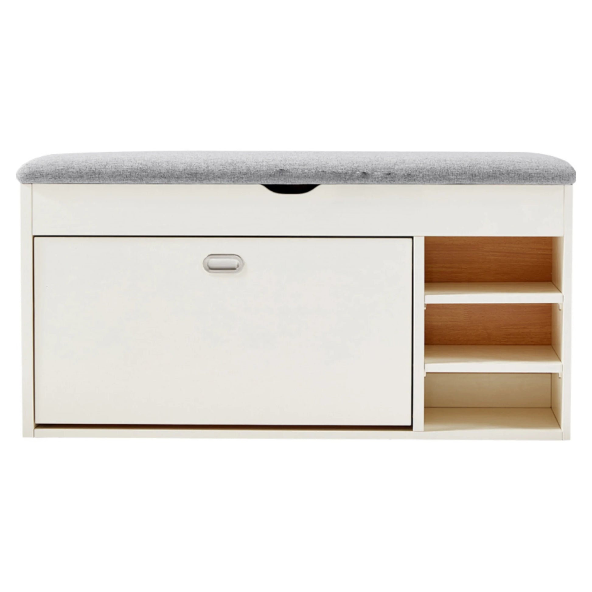 Linspire Miro Shoe Storage Bench, Large, White