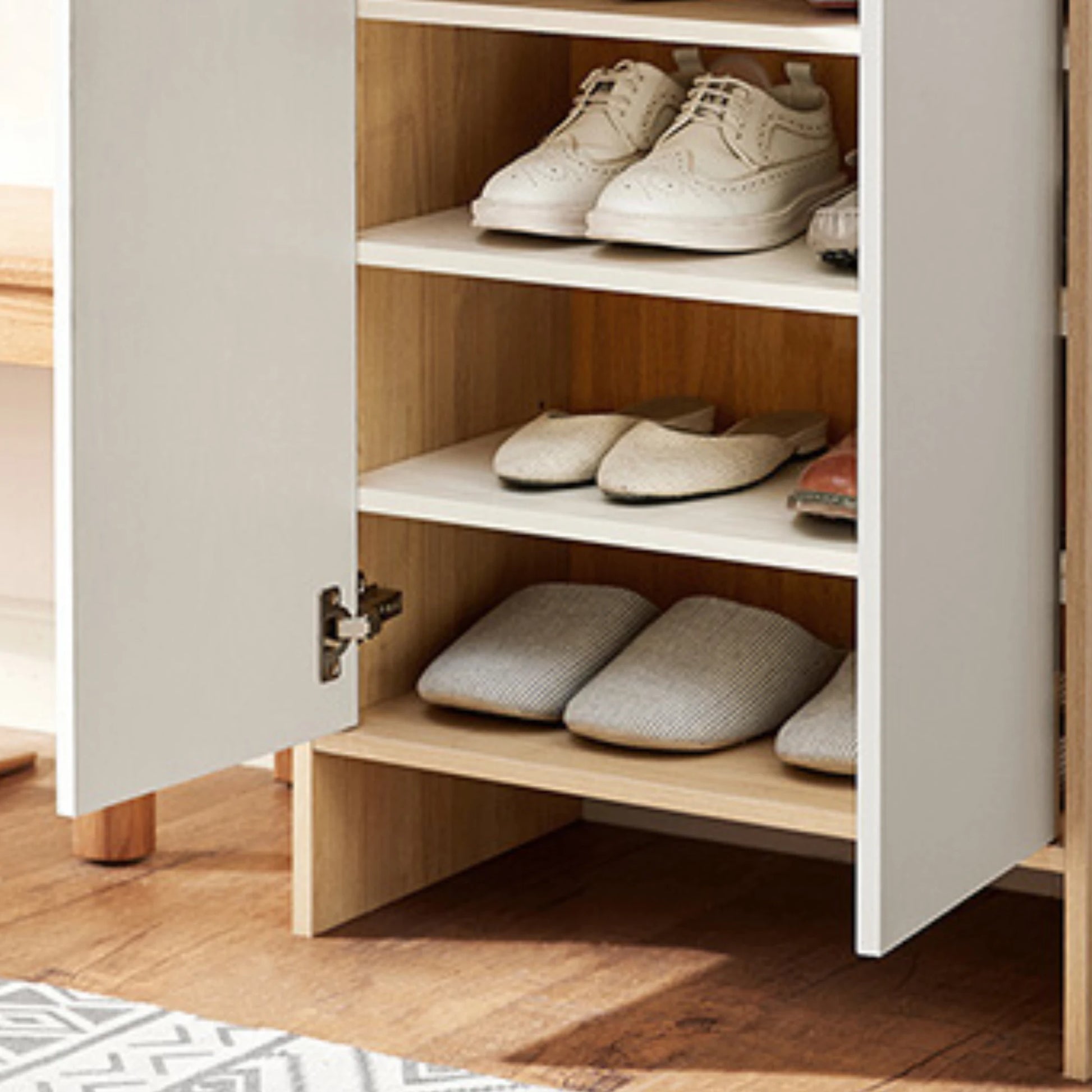 Linspire Miro Shoe Cabinet, Small, White