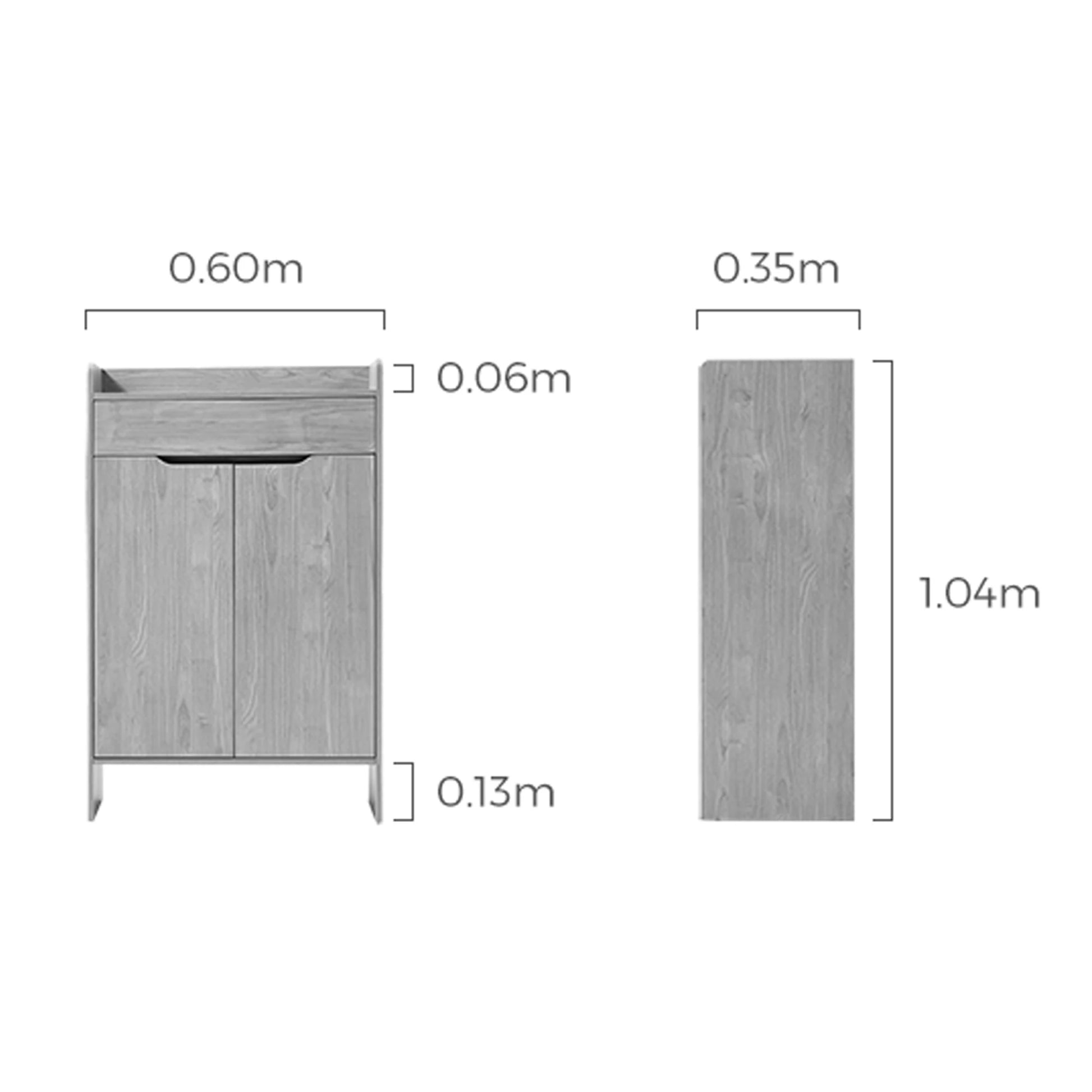 Linspire Miro Shoe Cabinet, Small, White