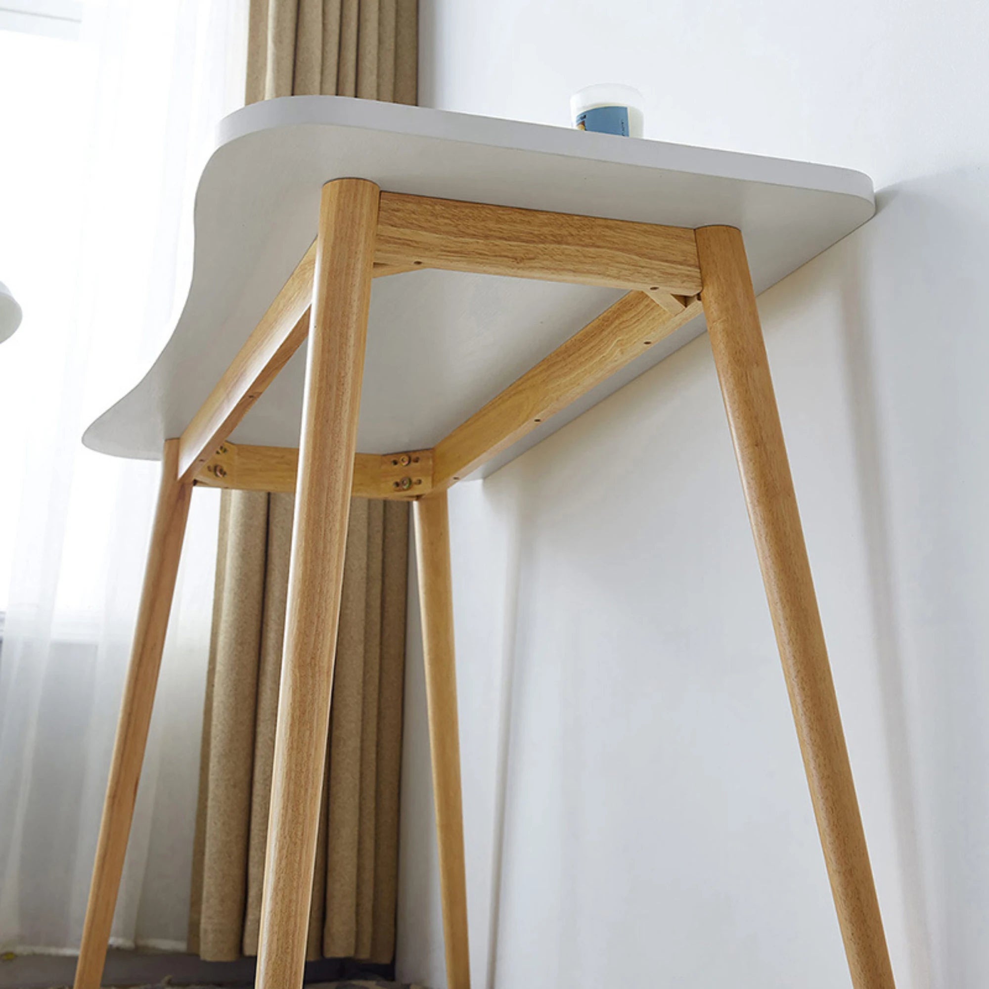 Linspire Oria Computer Desk, 80cm, Natural Wood & White