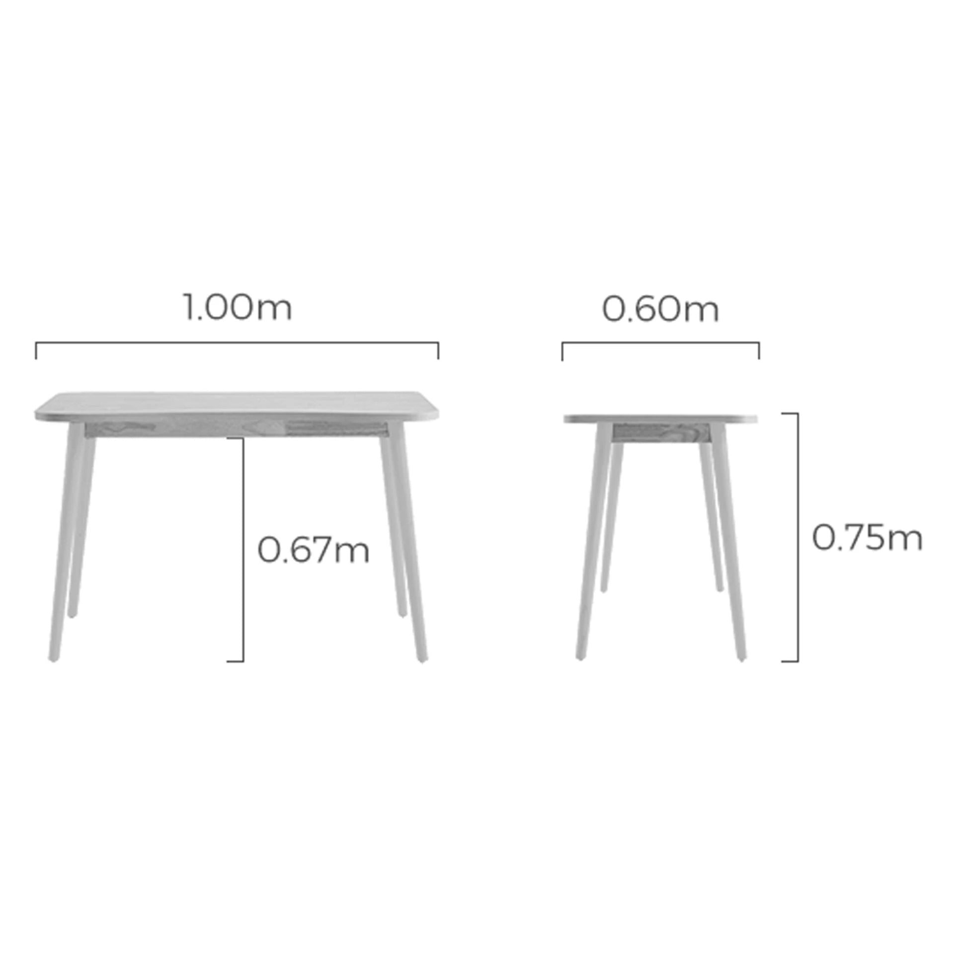 Linspire Oria Computer Desk, W100cm, Natural Wood & Off-White