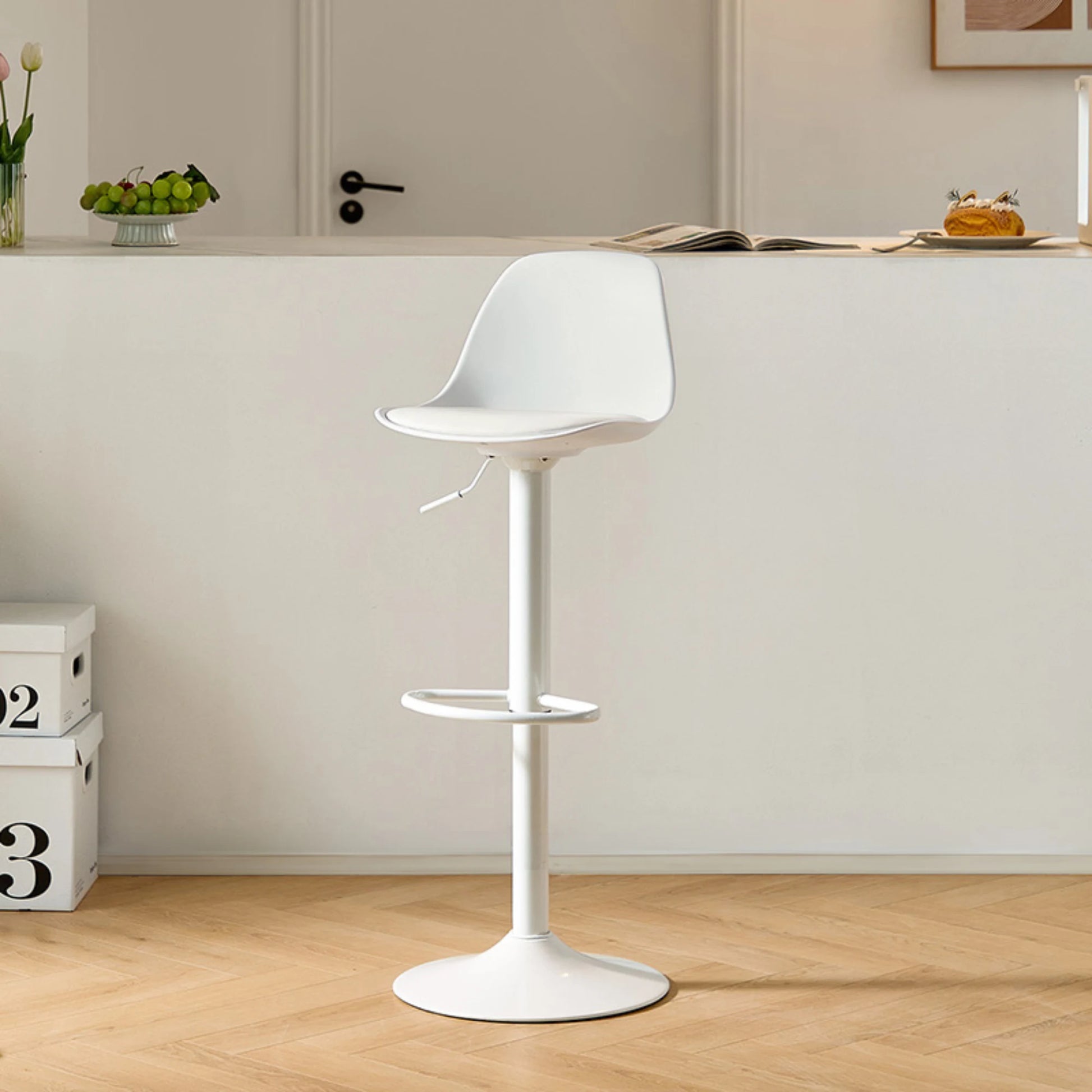 Linspire Perch Height Adjustable Bar Chair, White