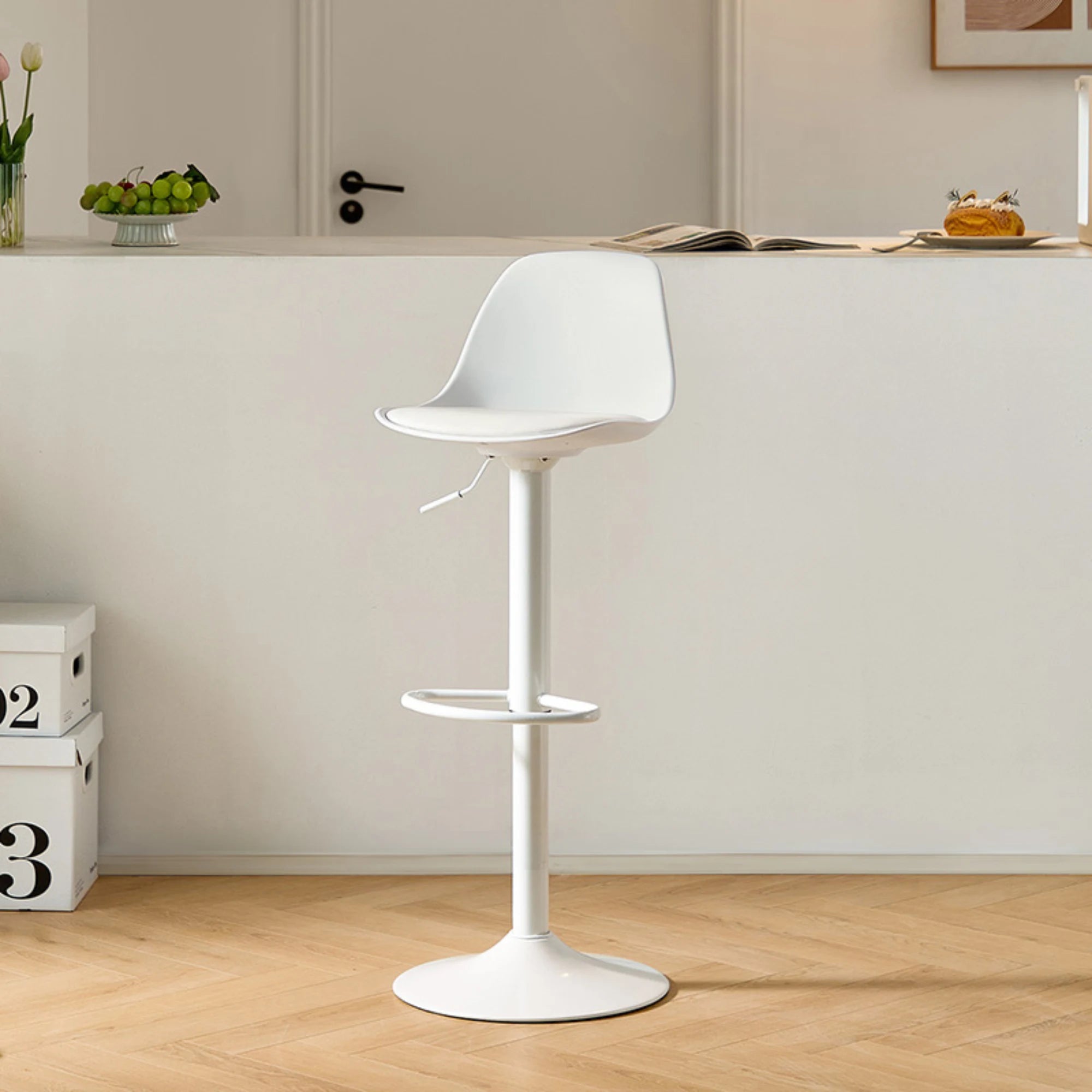 Linspire Perch Height Adjustable Bar Chair, White