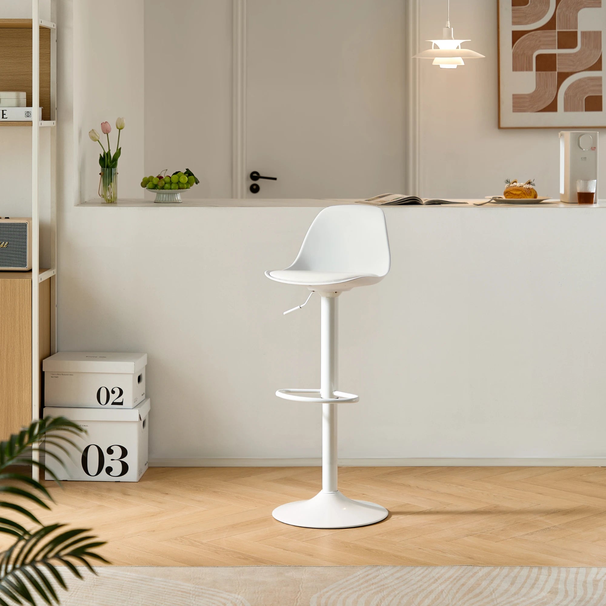 Linspire Perch Height Adjustable Bar Chair, White
