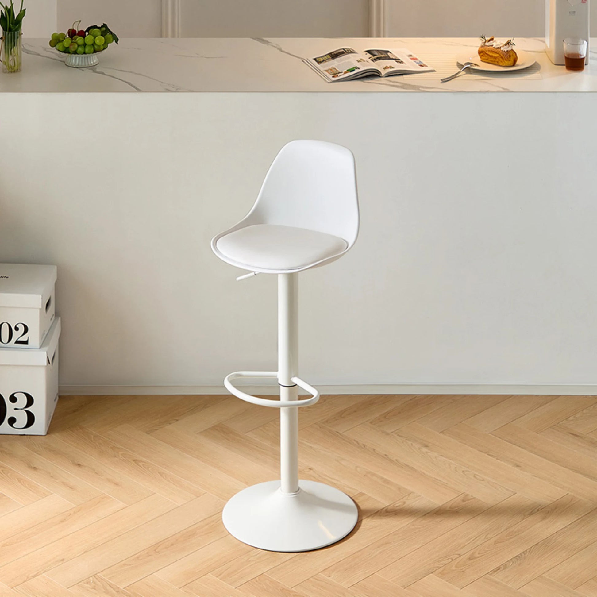 Linspire Perch Height Adjustable Bar Chair, White