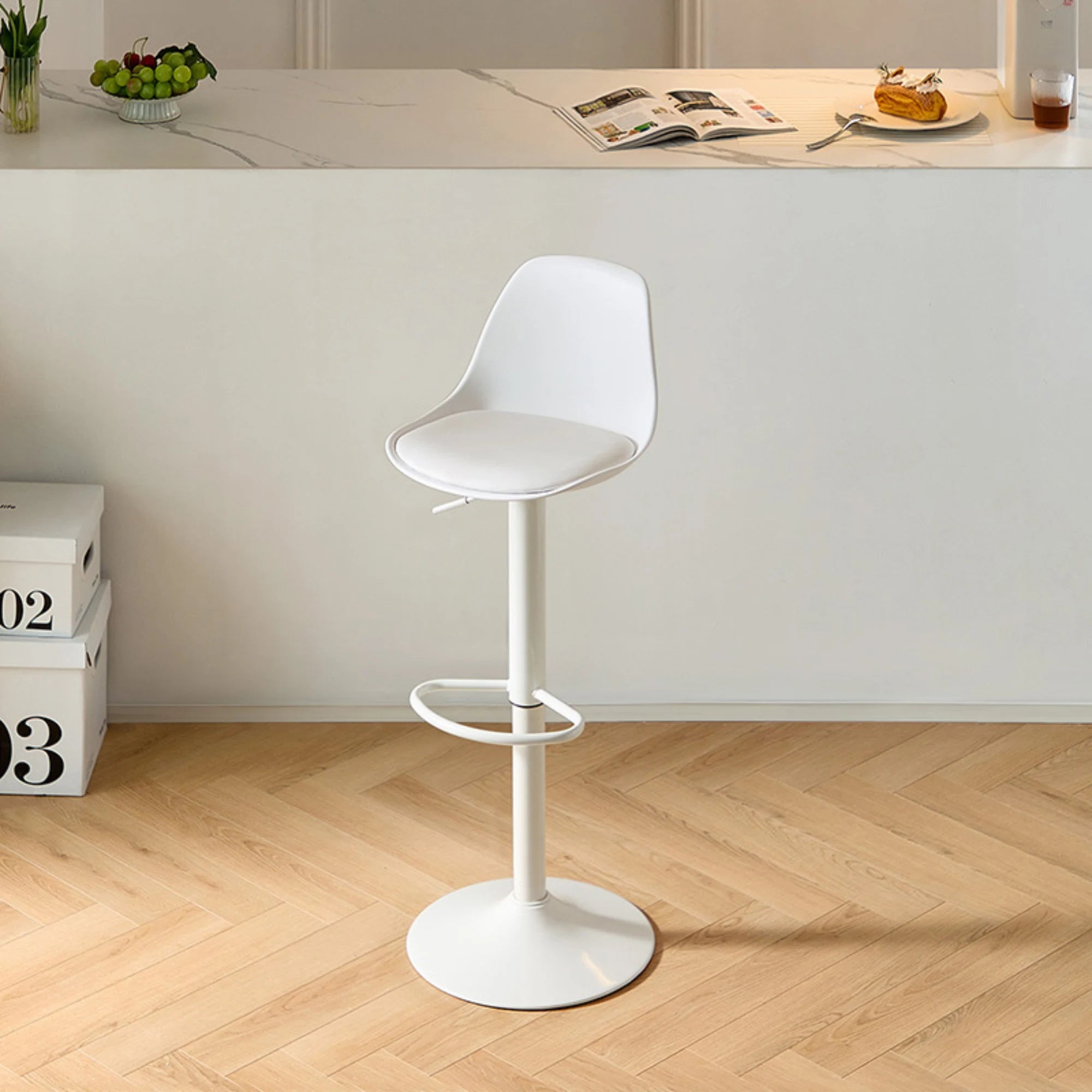 Linspire Perch Height Adjustable Bar Chair, White