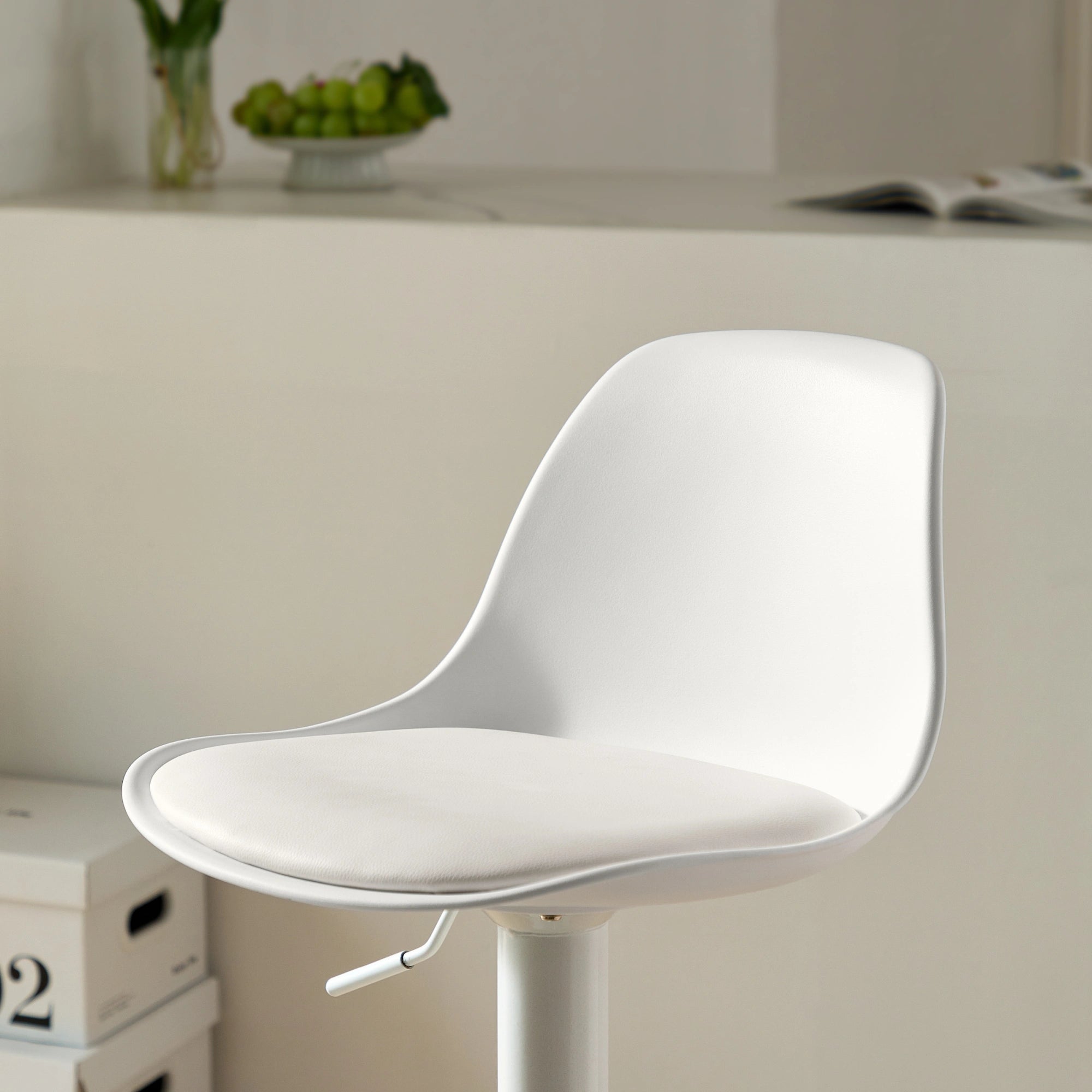 Linspire Perch Height Adjustable Bar Chair, White