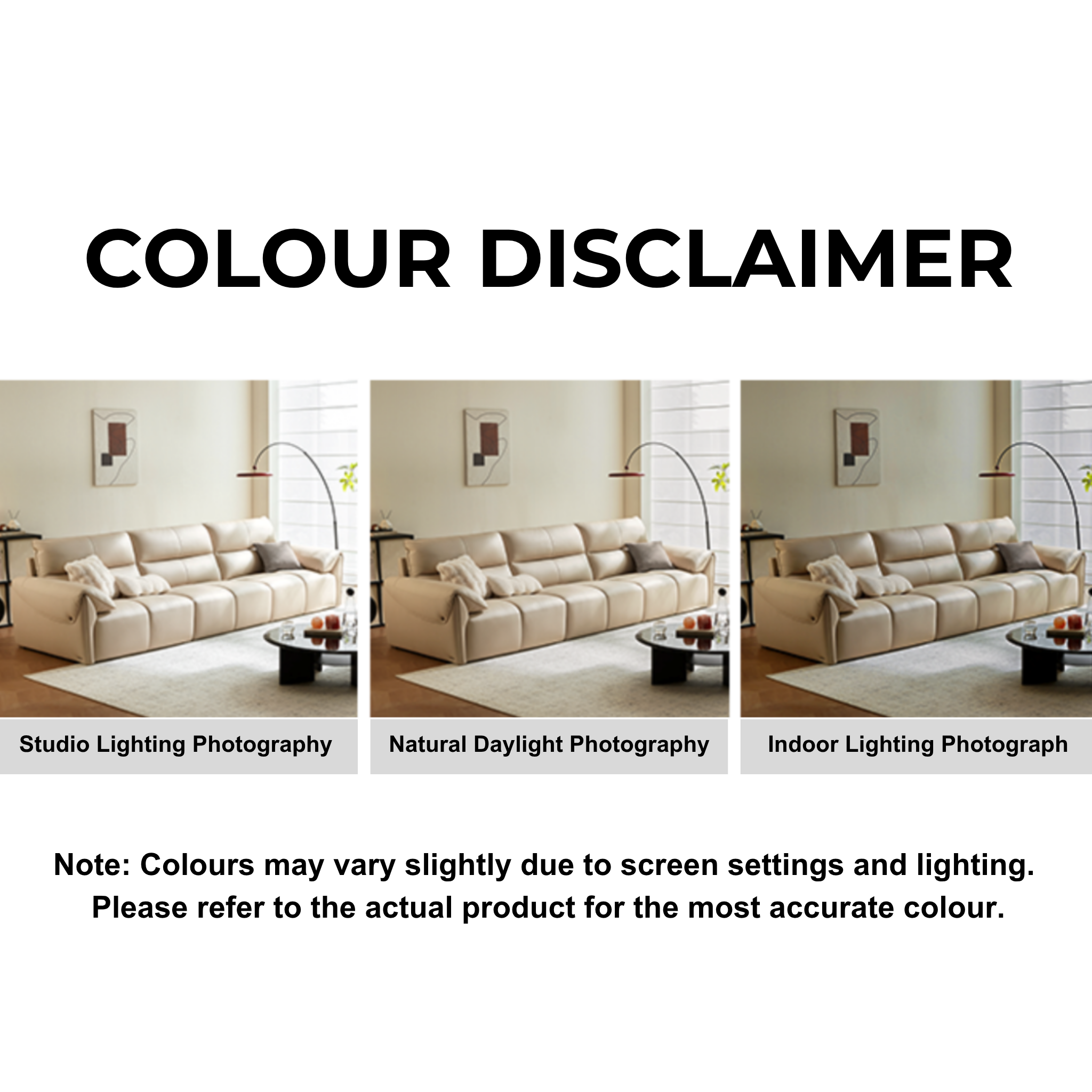 Linspire Plume Leather 4.5-Seater Sofa, Sand