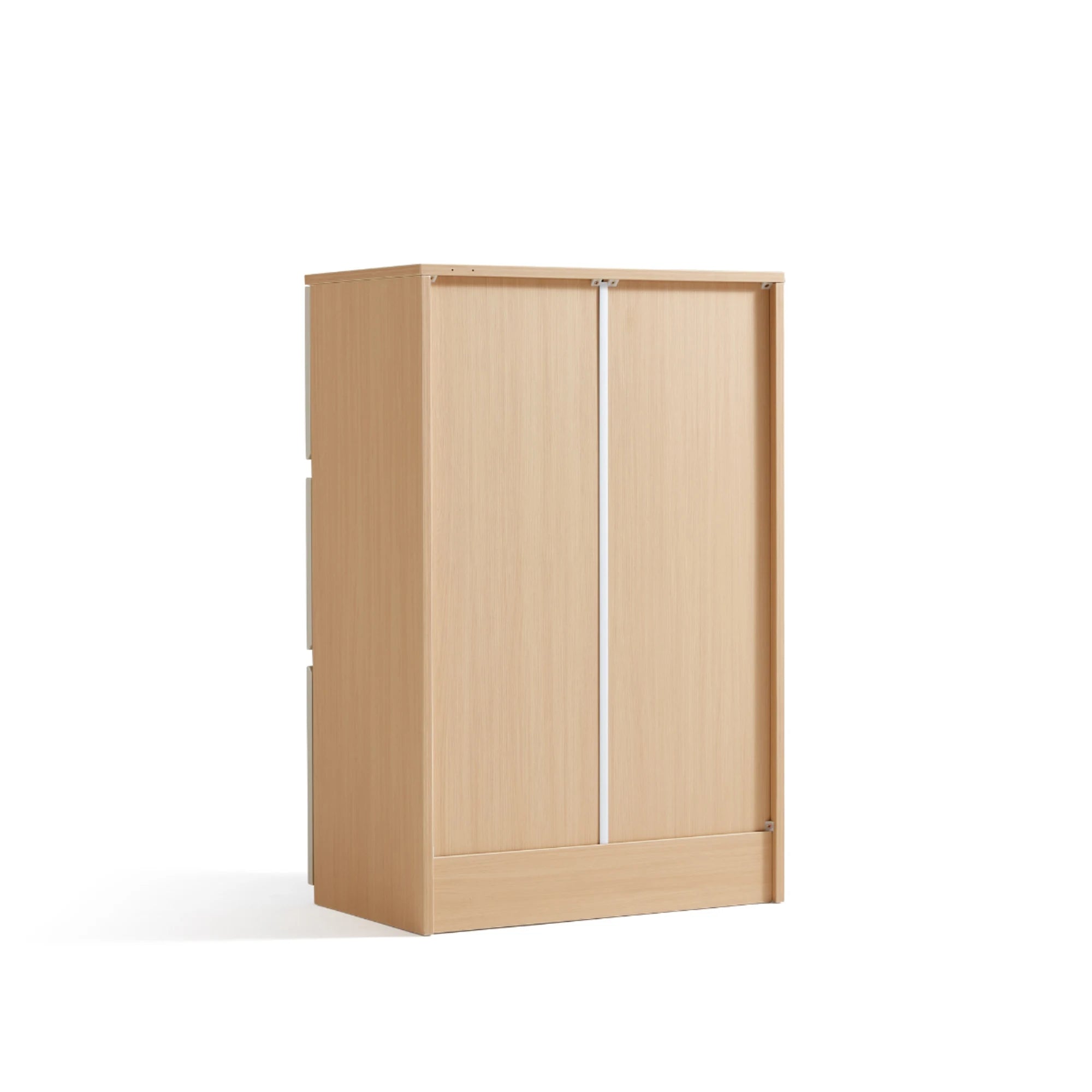 Linspire Rena Chest of 3 Drawers, Light Grey & Natural Wood