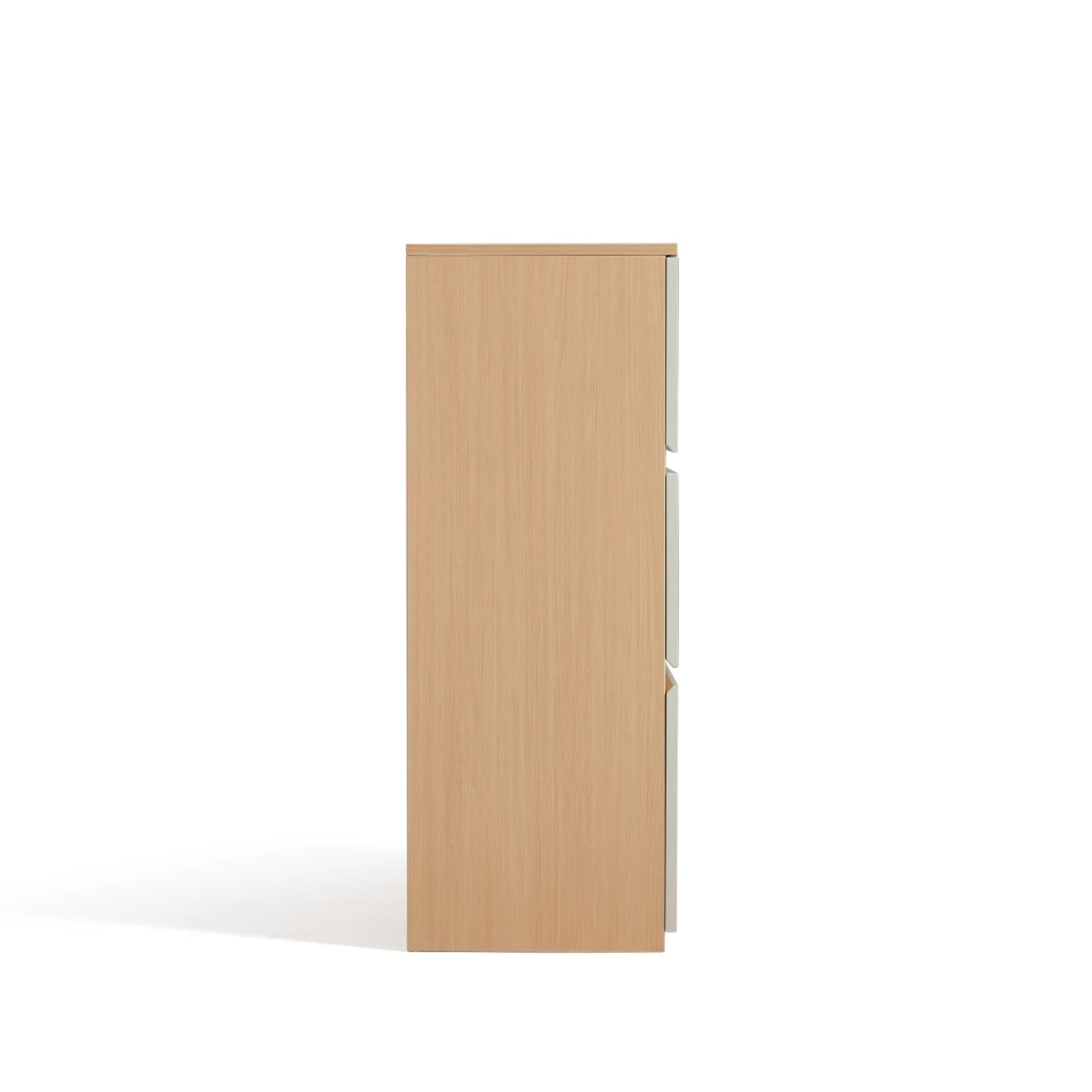 Linspire Rena Chest of 3 Drawers, Light Grey & Natural Wood