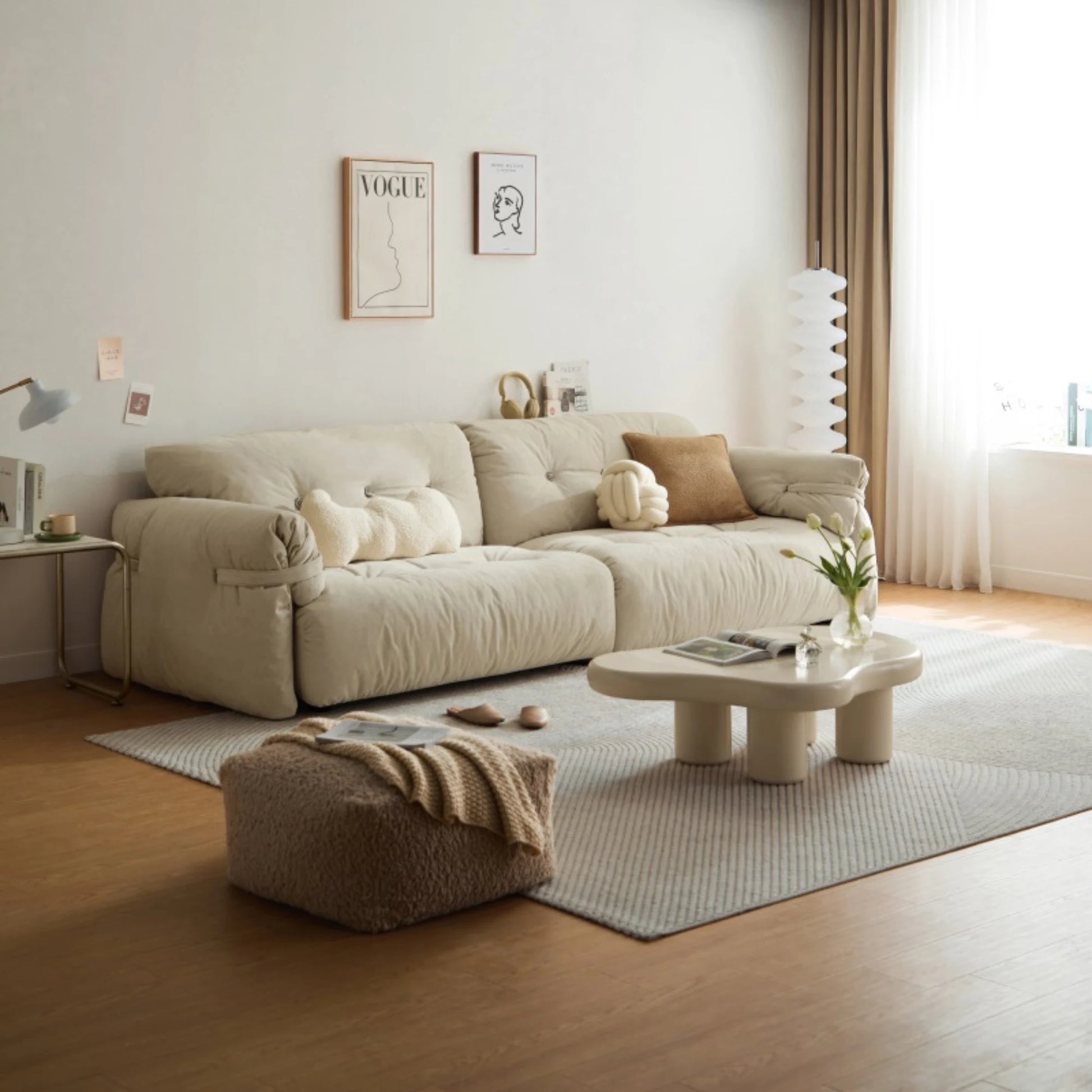Linspire Serenity 4-Seater Sofa, Sand White