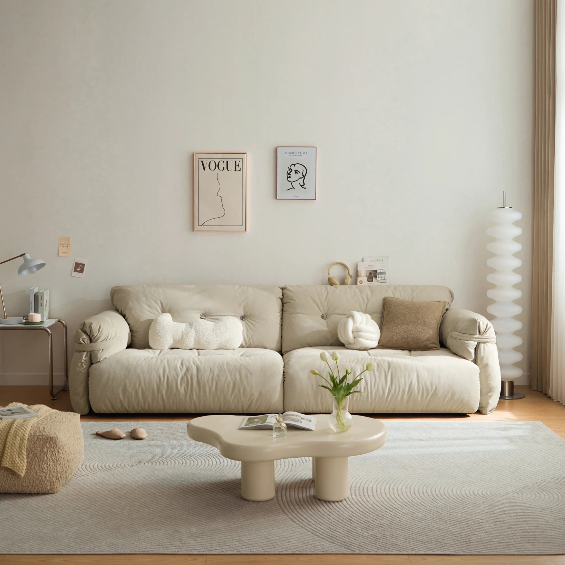 Linspire Serenity 4-Seater Sofa, Sand White