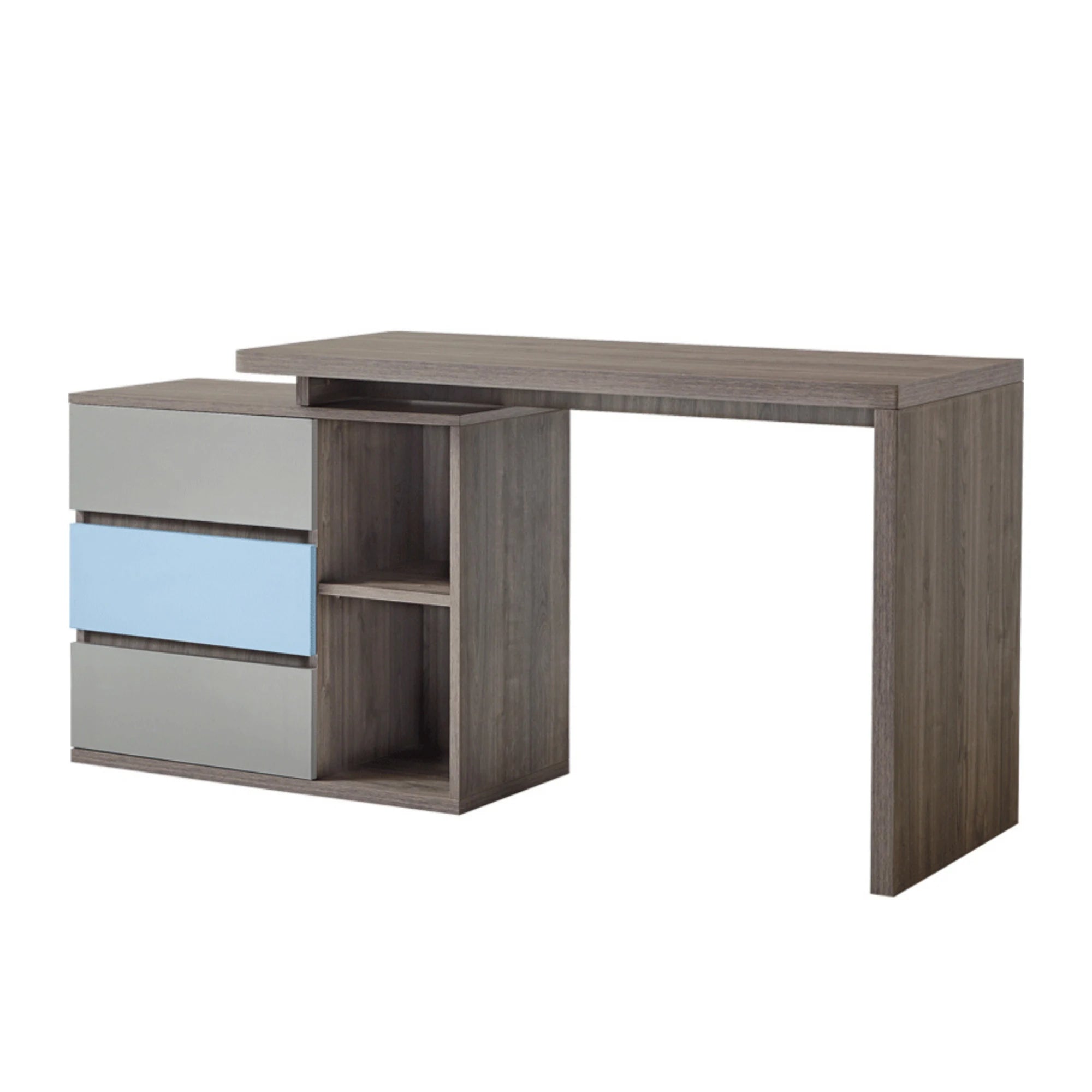 Linspire Slate Study Desk & Chair Set , Blue & Dark Wood