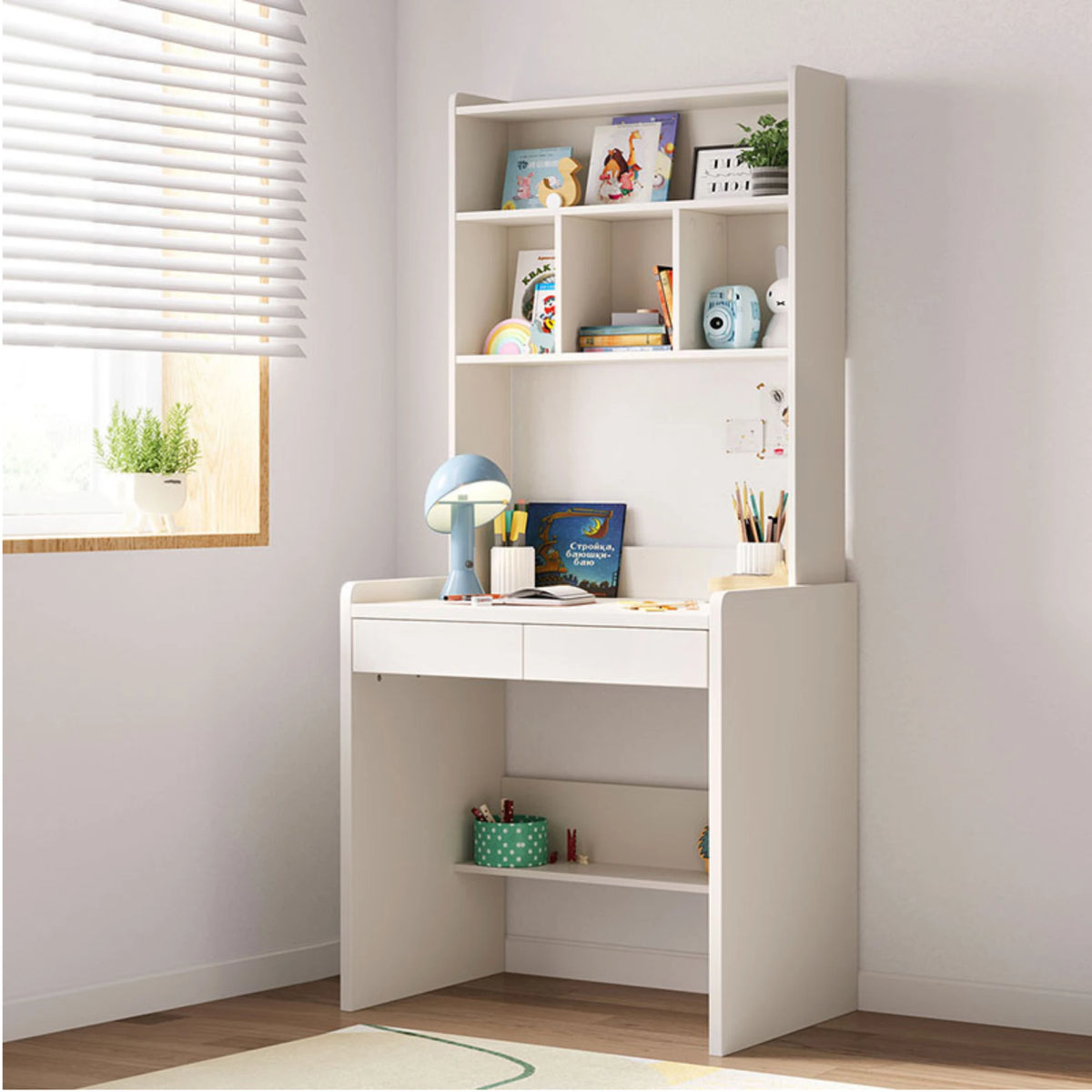 Linisphir Linspire Sprout Kids Desk with Storage Shelf White – Urban Sales