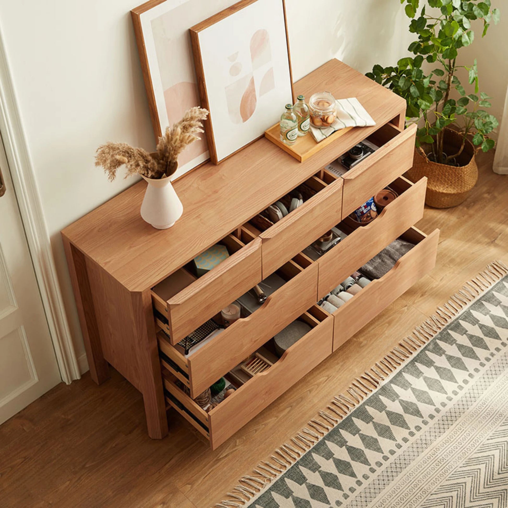 Linspire Ventus Chest of 7 Drawers, Natural Wood