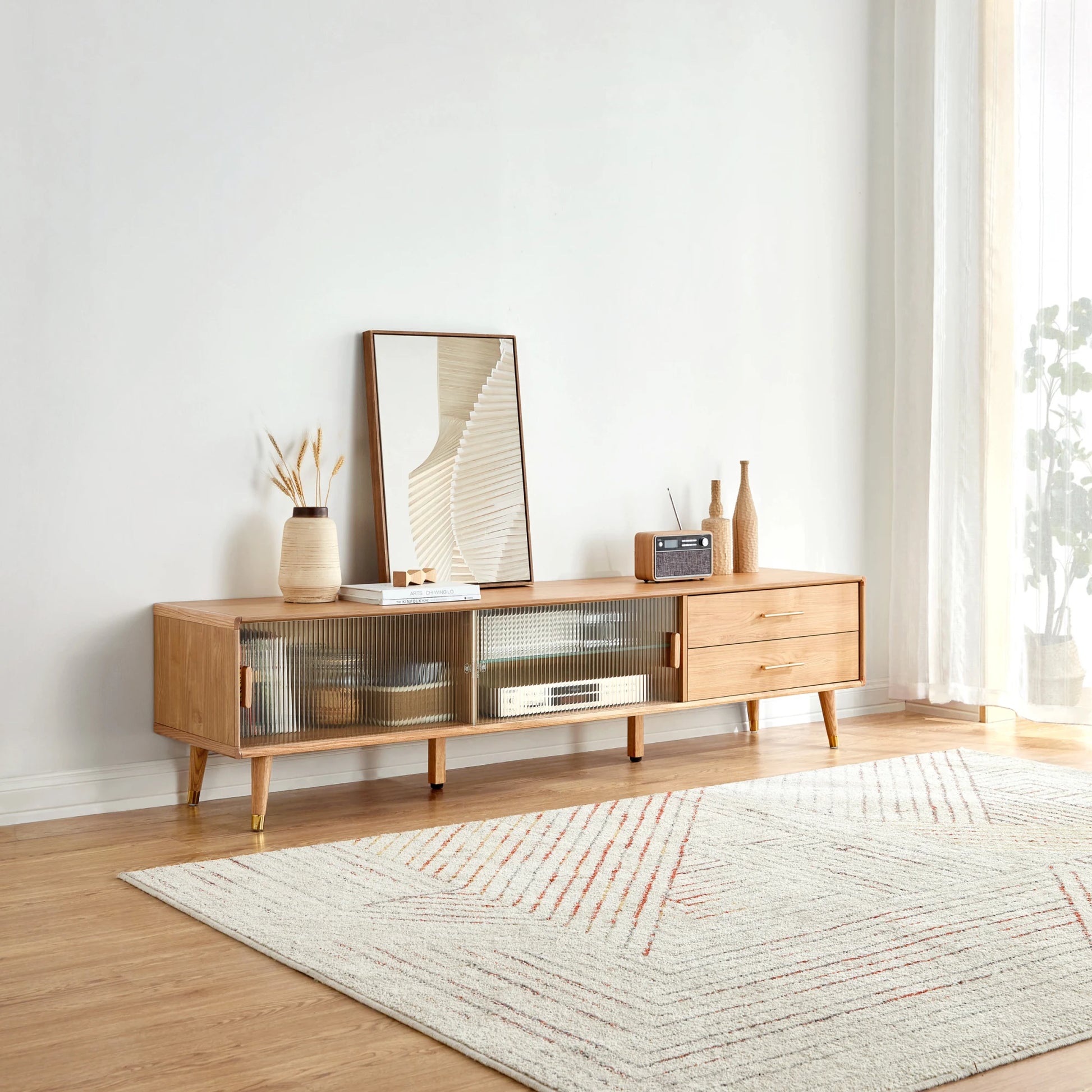 Linspire Ventus Entertainment Unit, 180cm, Natural Wood