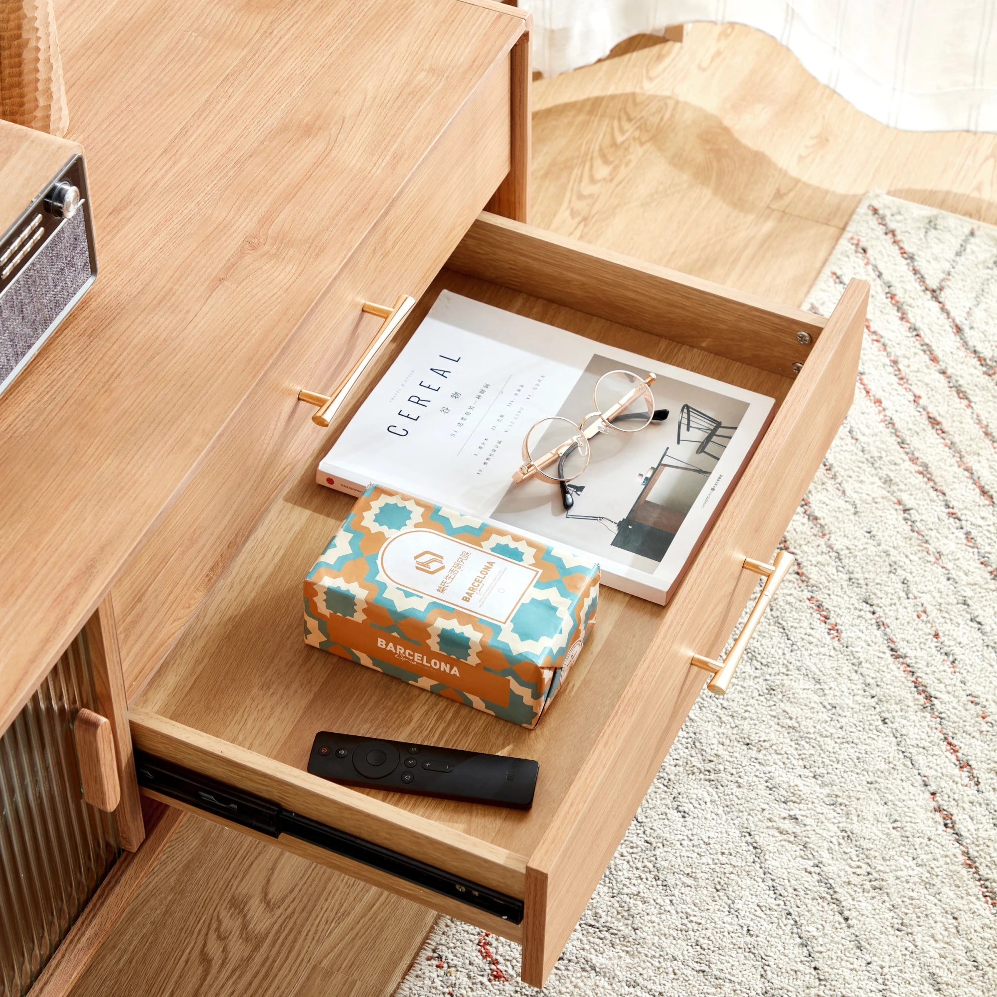Linspire Ventus Entertainment Unit, 180cm, Natural Wood