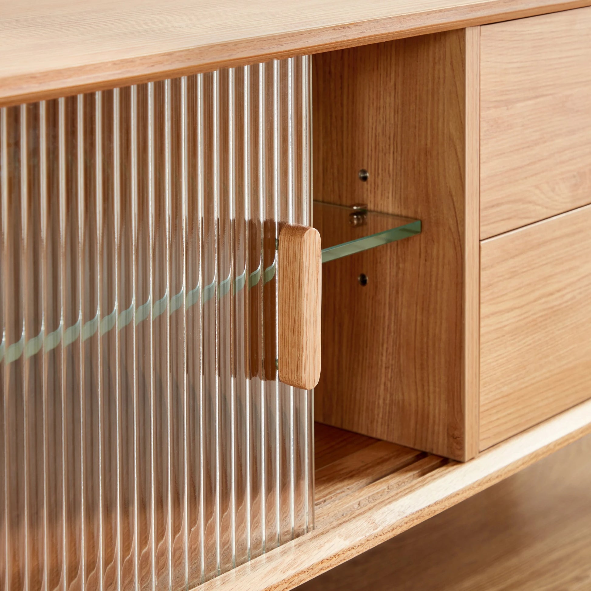Linspire Ventus Entertainment Unit, 180cm, Natural Wood