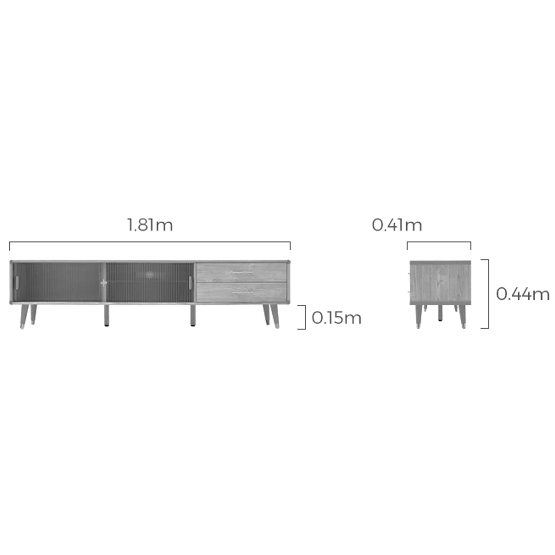 Linspire Ventus Entertainment Unit, 180cm, Natural Wood