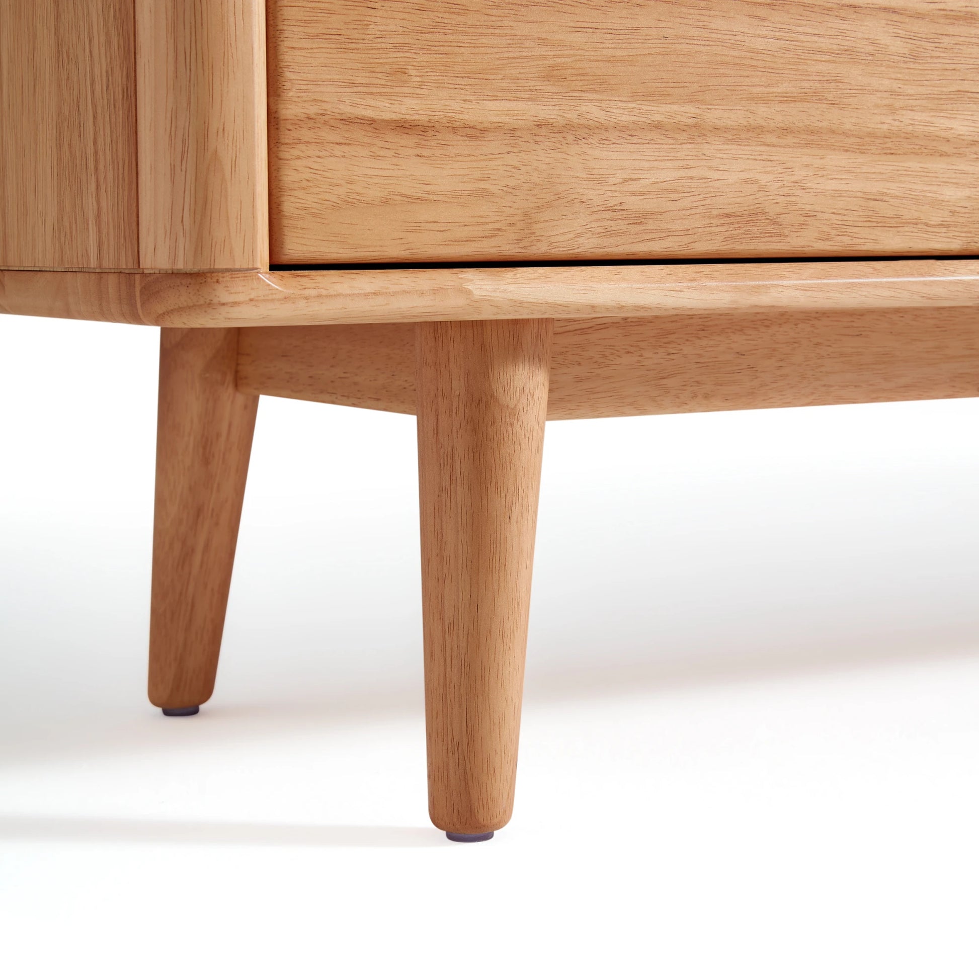 Linspire Ventus Solid Wood Entertainment Unit with Sintered Marble Top, Natural Wood