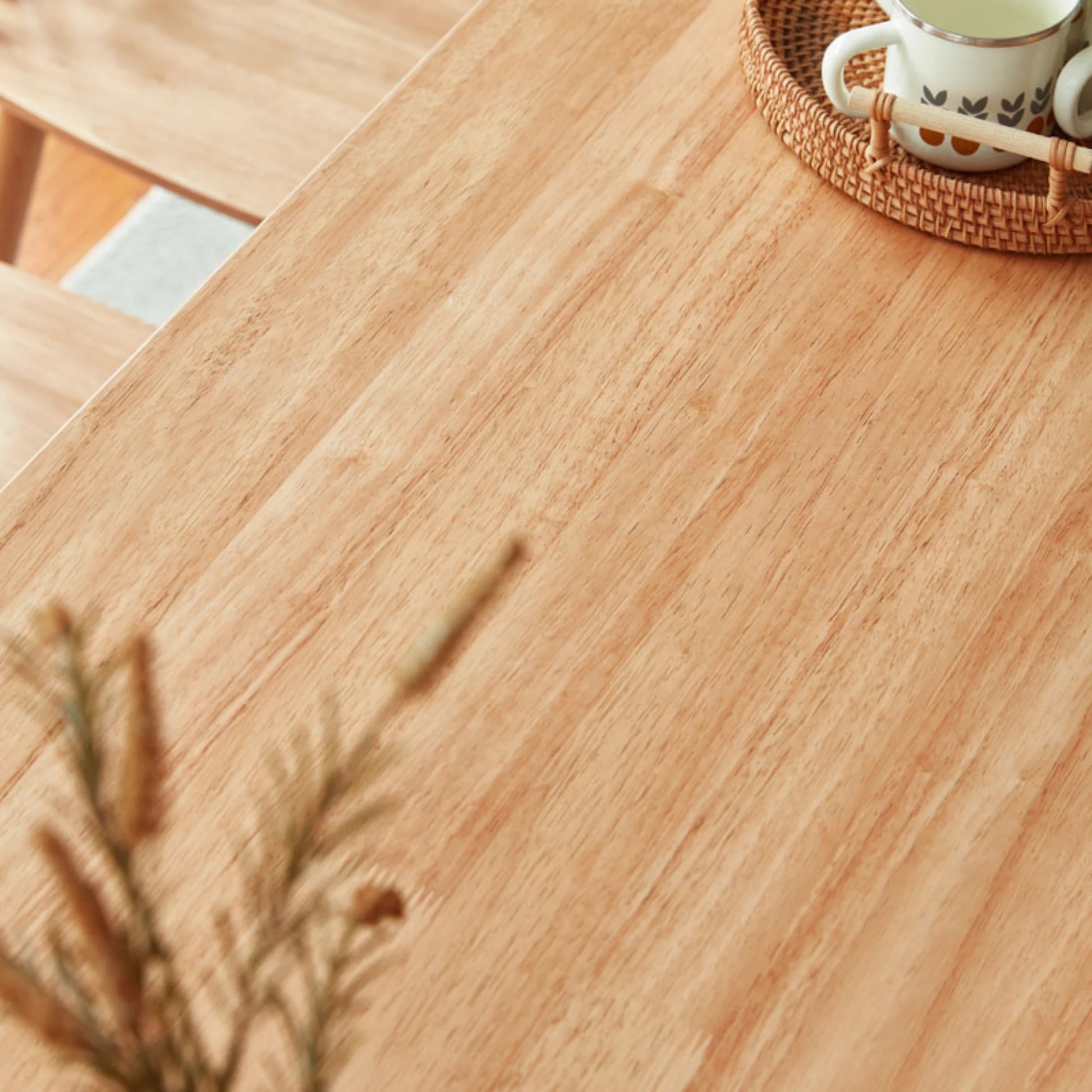 Linspire Ventus Solid Wood Dining Table, Natural Wood