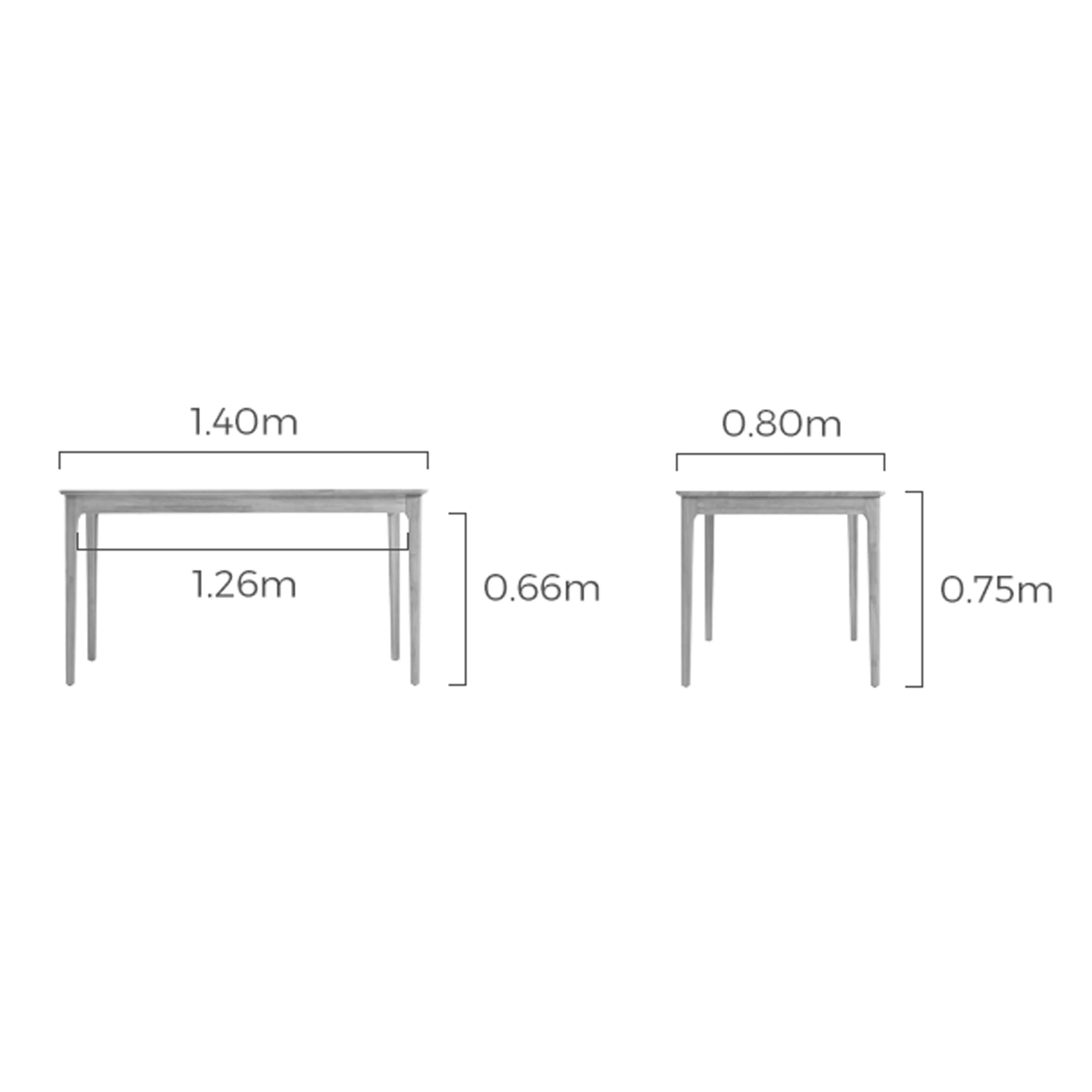 Linspire Ventus Solid Wood Dining Table, Natural Wood