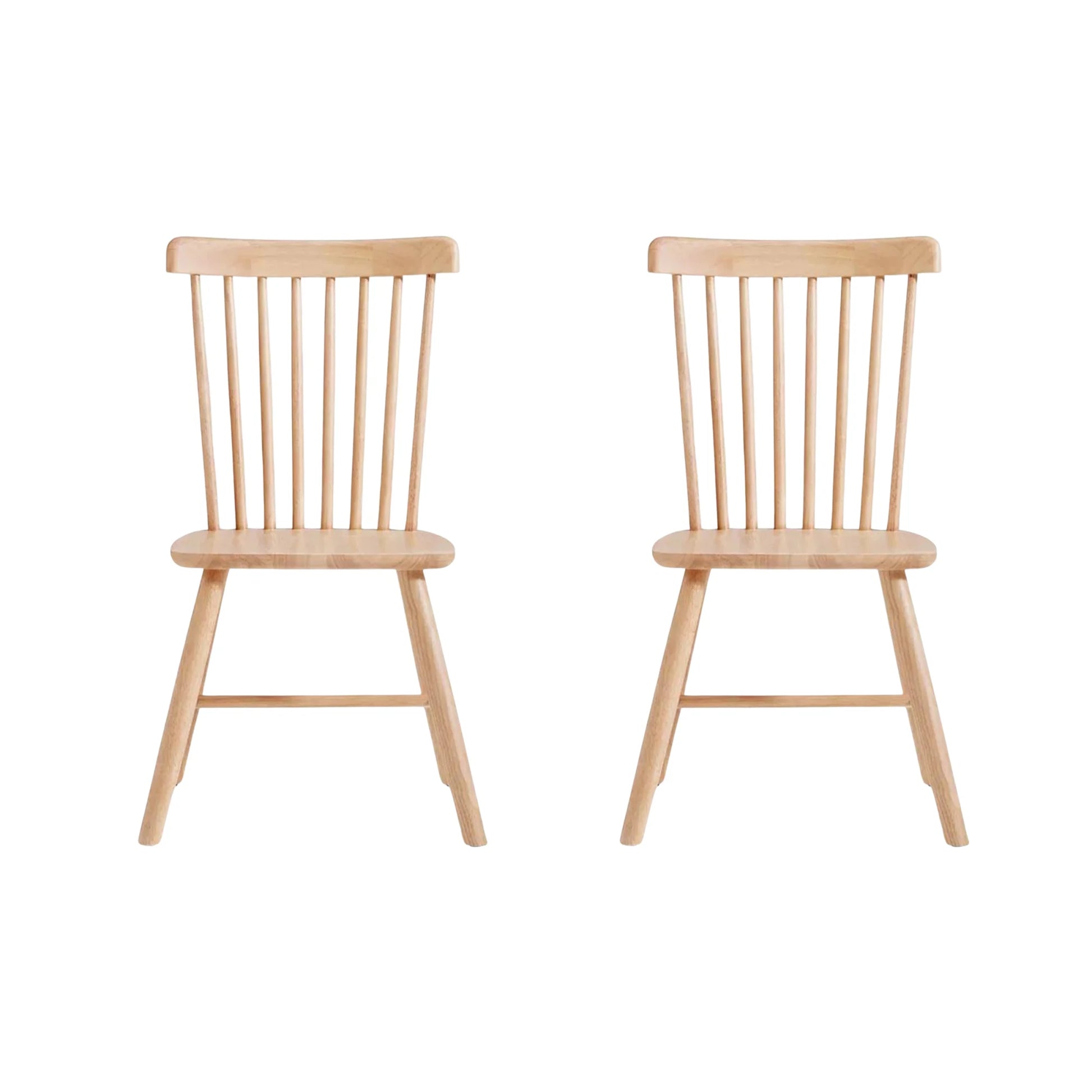 Linspire Ventus Solid Wood Dining Chairs, Natural Wood, Set of 2