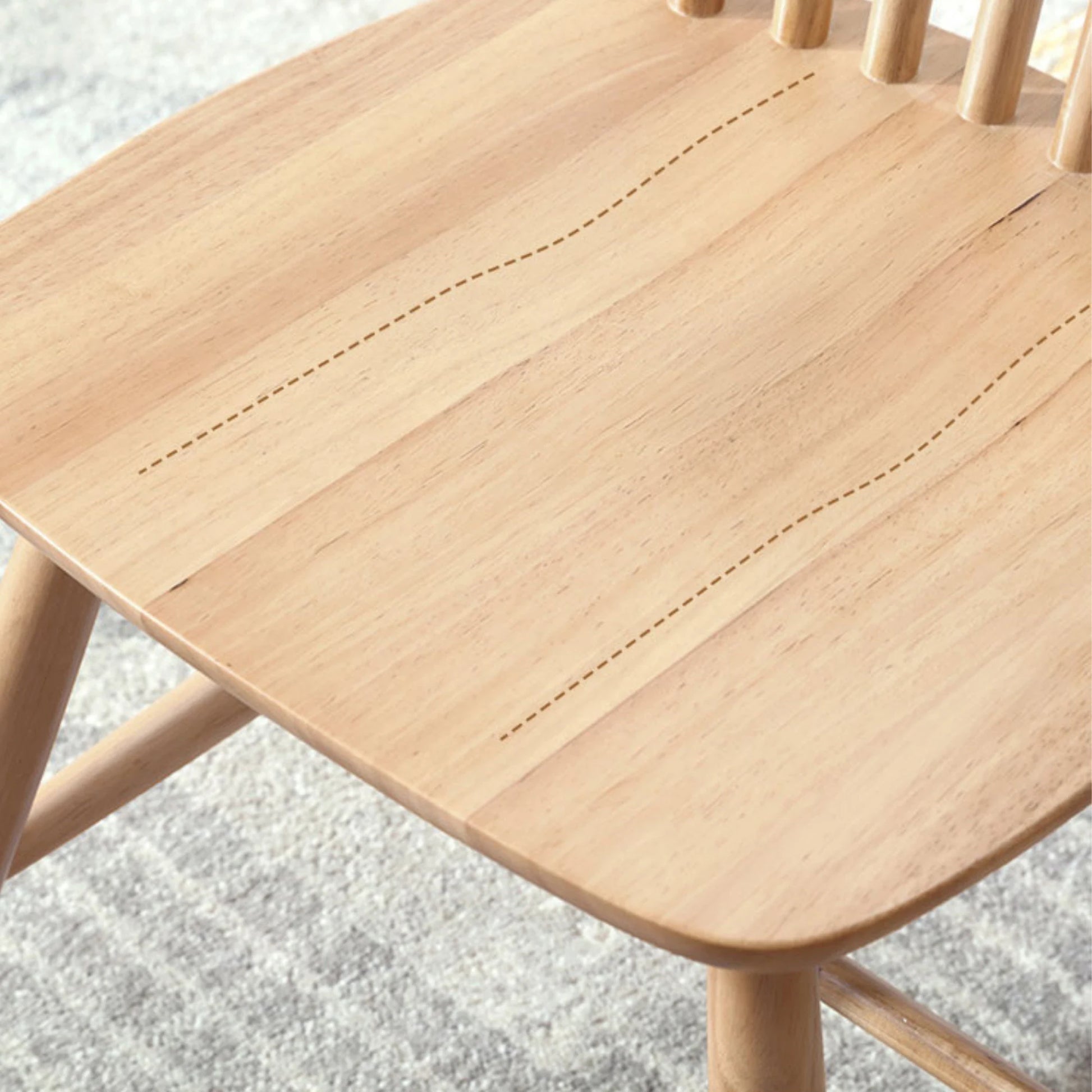 Linspire Ventus Solid Wood Dining Chairs, Natural Wood, Set of 2
