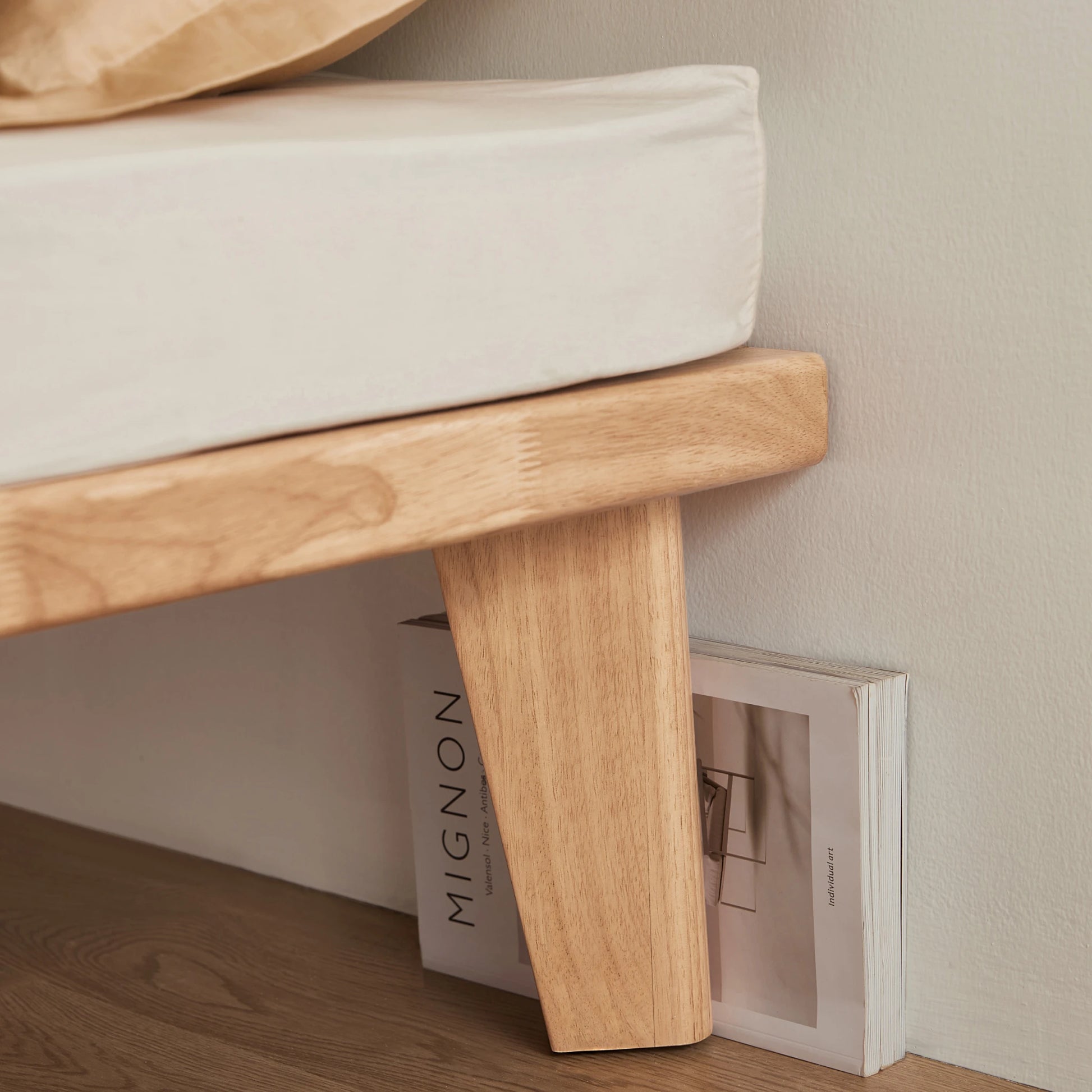 Linspire Ventus Bed Base, Natural Wood