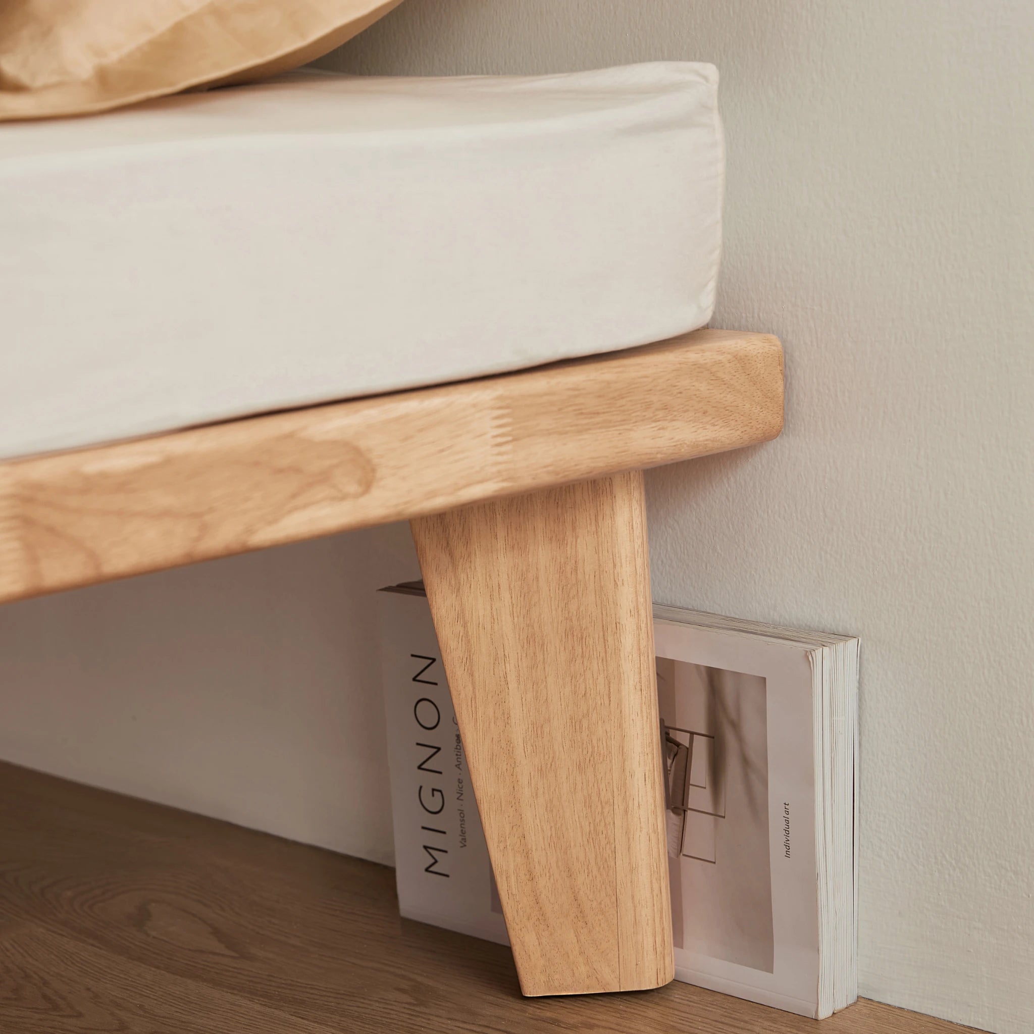 Linspire Ventus Bed Base, Natural Wood