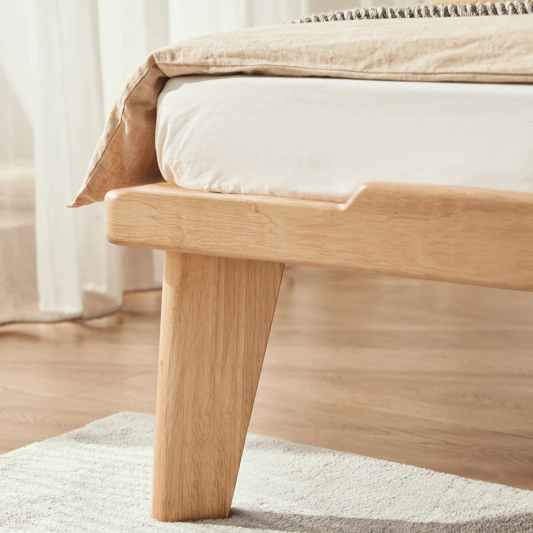 Linspire Ventus Bed Base, Natural Wood