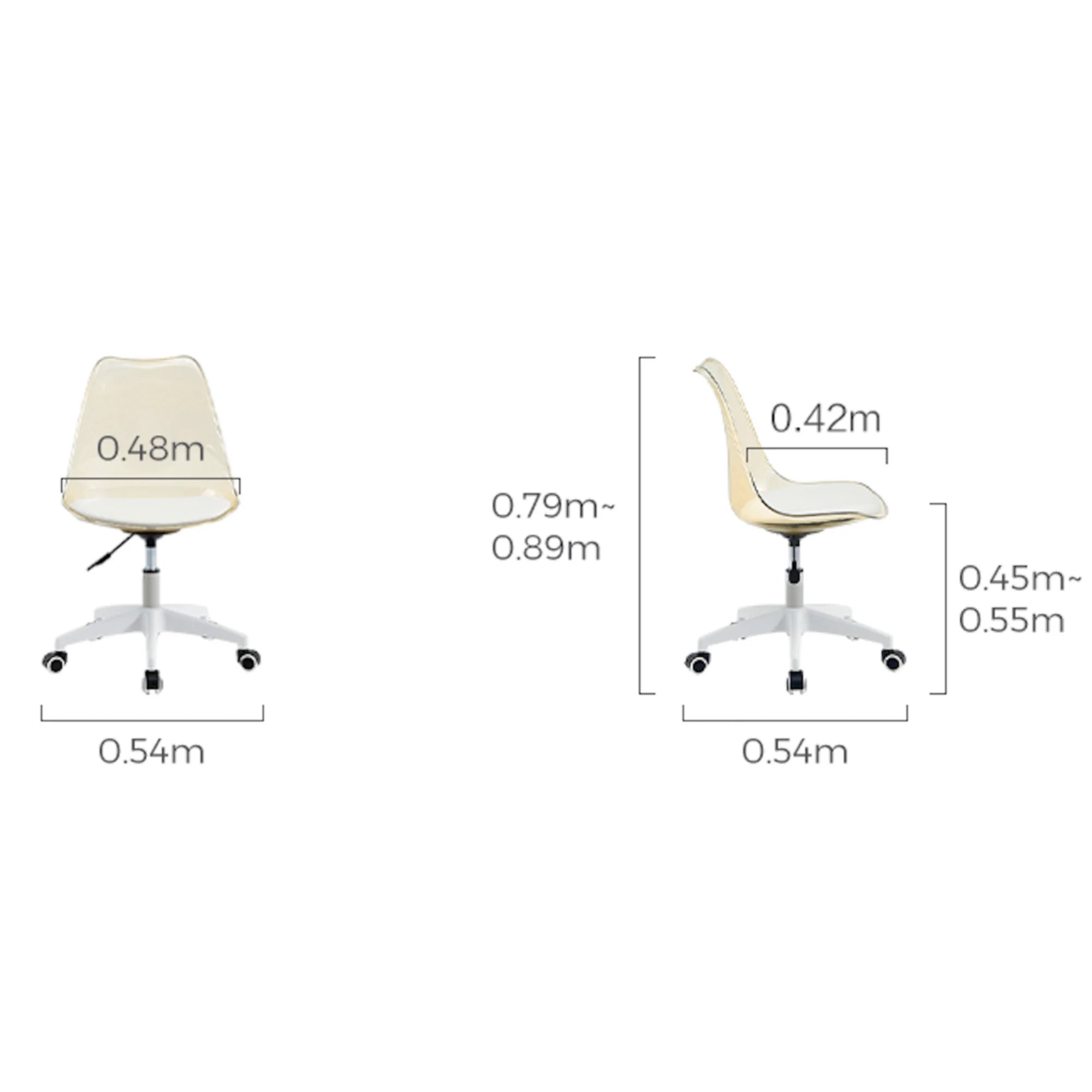 Linspire Wisp Transparent Office Chair, Transparent