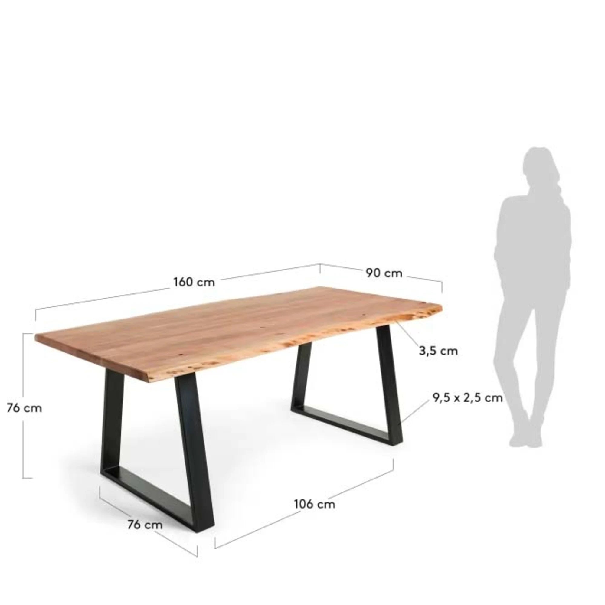 Kave Home Alaia Dining Table, Natural Wood