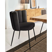 Kave Home Aniela Boucle Dining Chair, Black