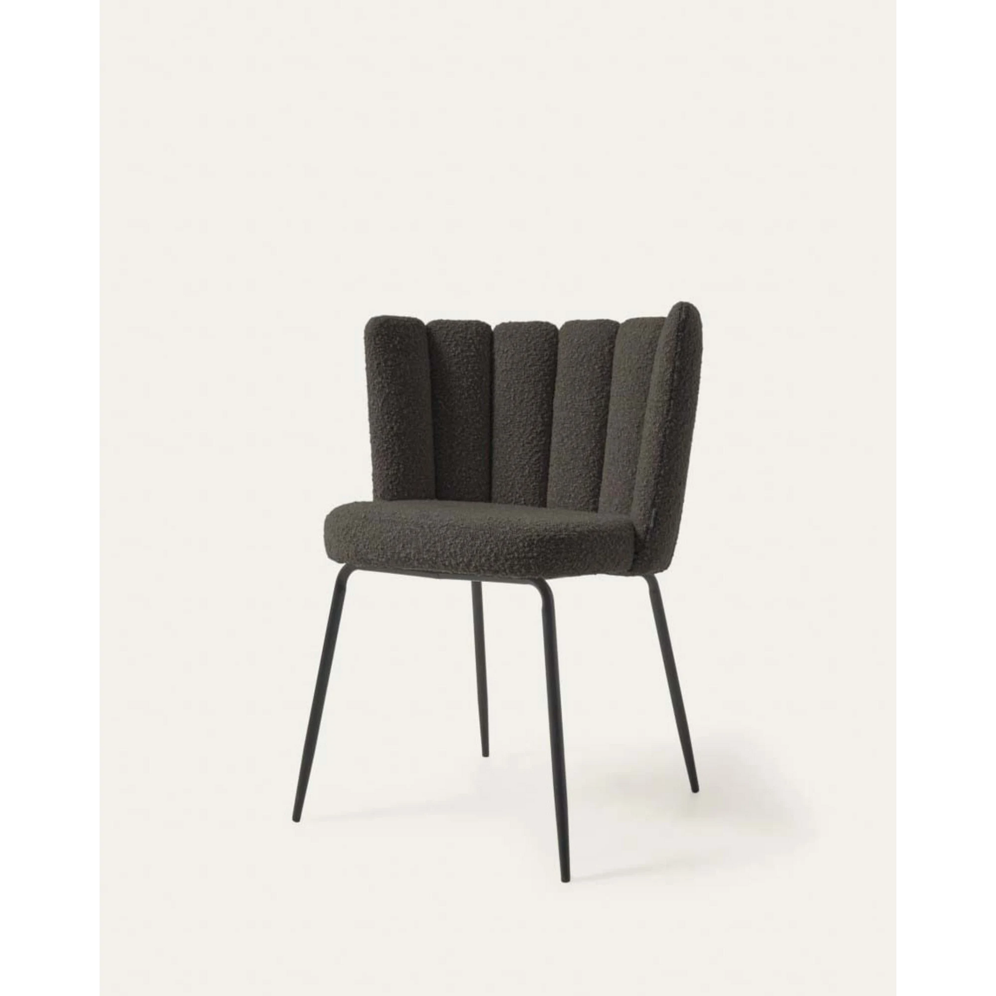 Kave Home Aniela Boucle Dining Chair, Black