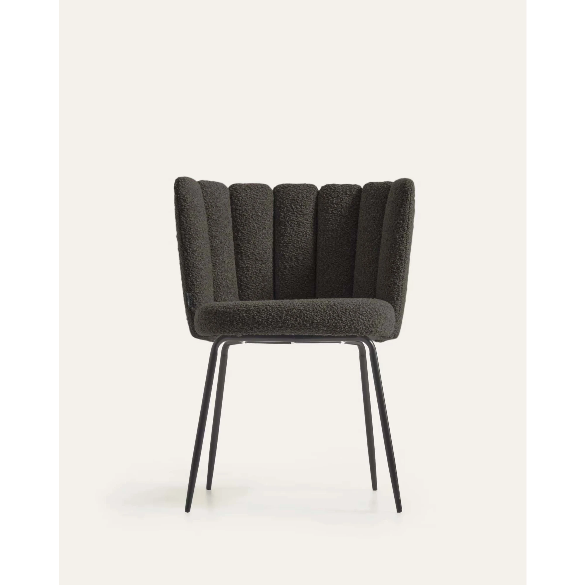 Kave Home Aniela Boucle Dining Chair, Black
