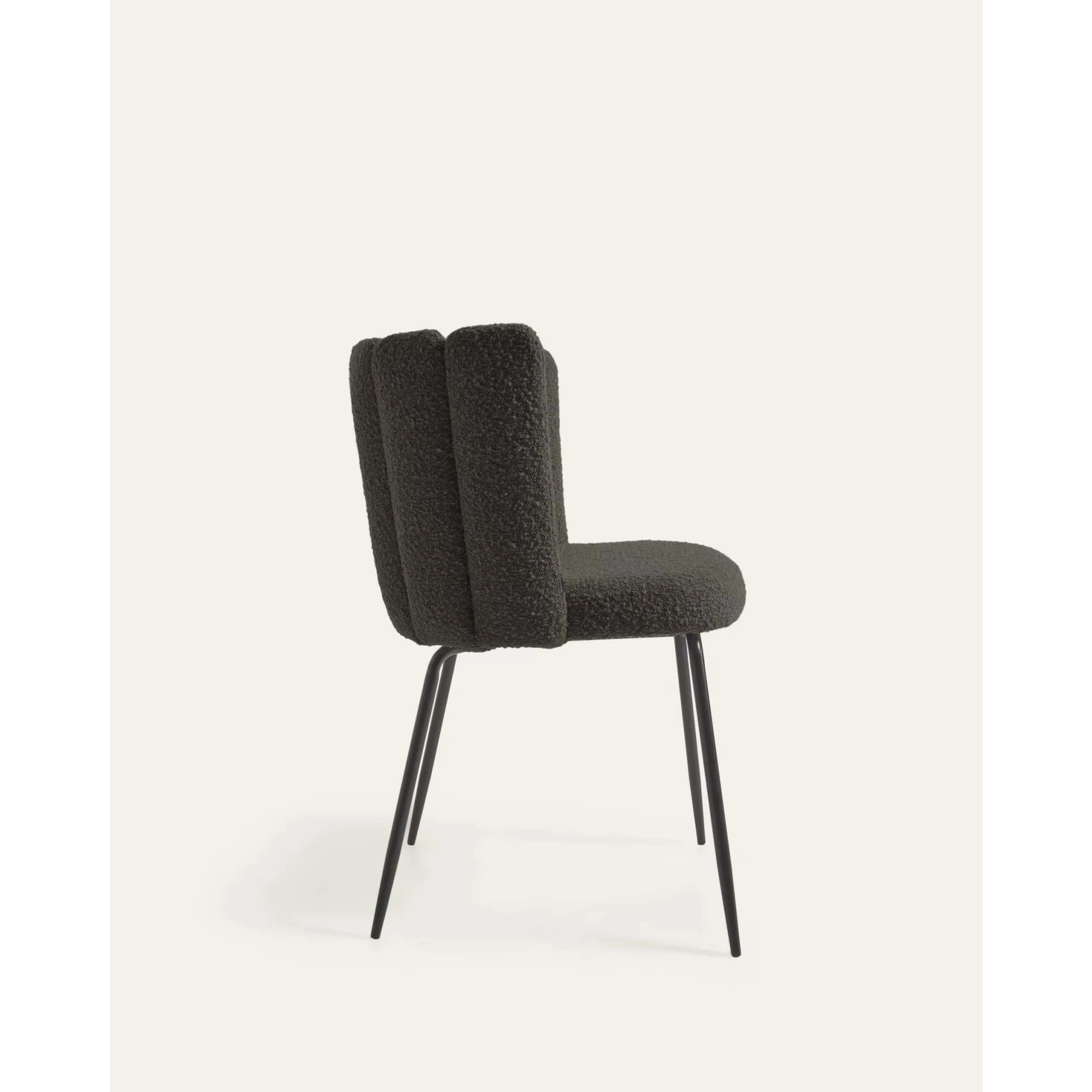 Kave Home Aniela Boucle Dining Chair, Black