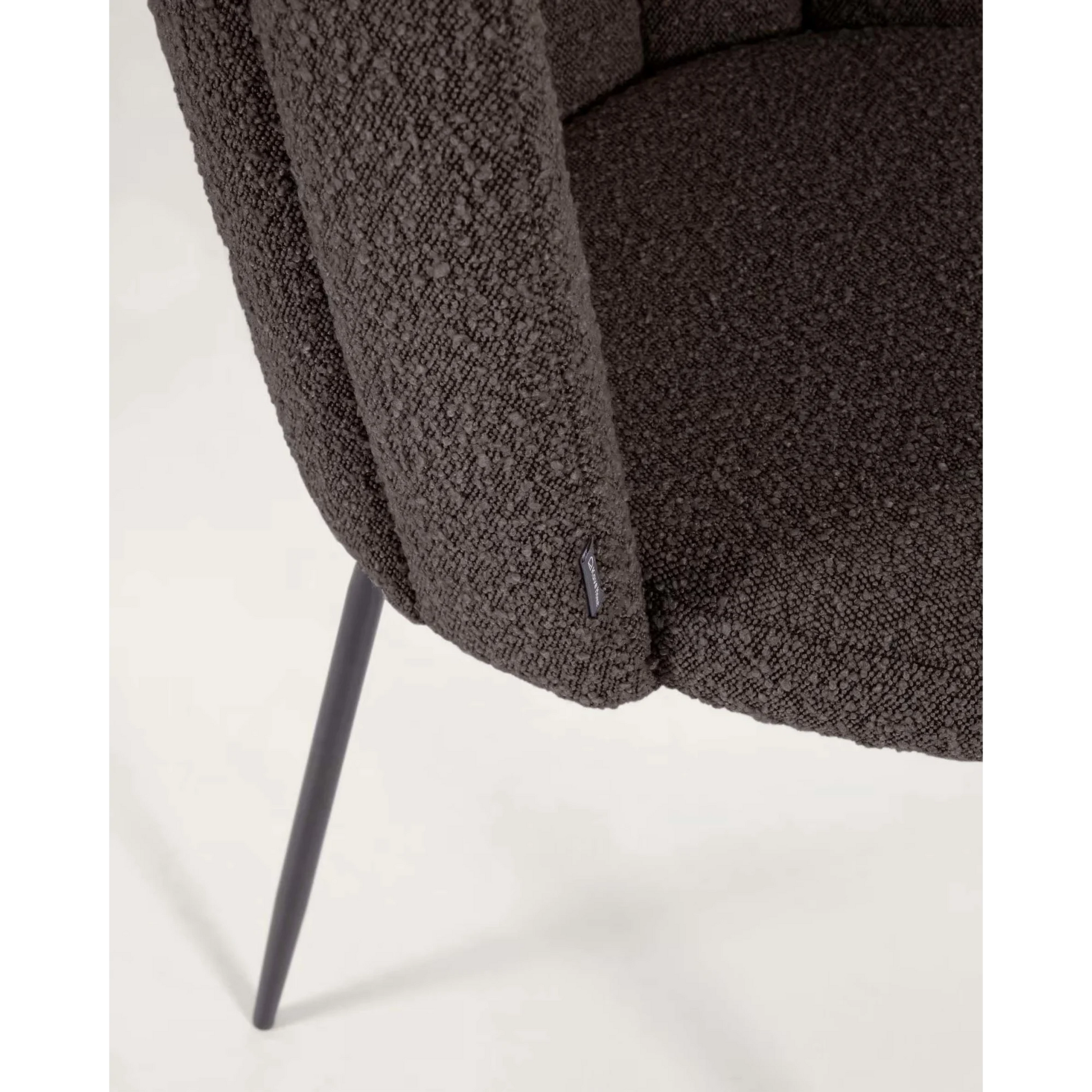 Kave Home Aniela Boucle Dining Chair, Black