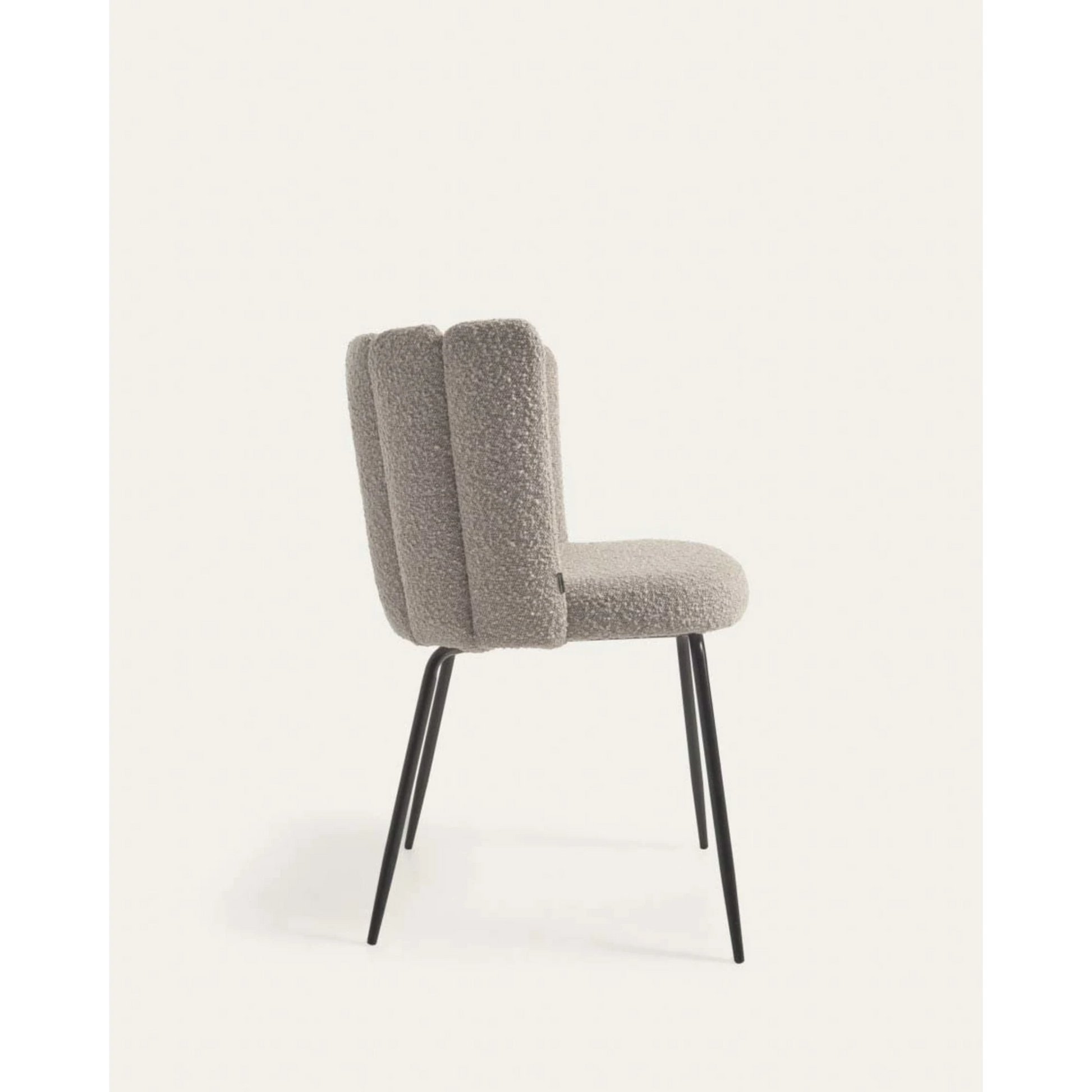 Kave Home Aniela Boucle Dining Chair, Grey