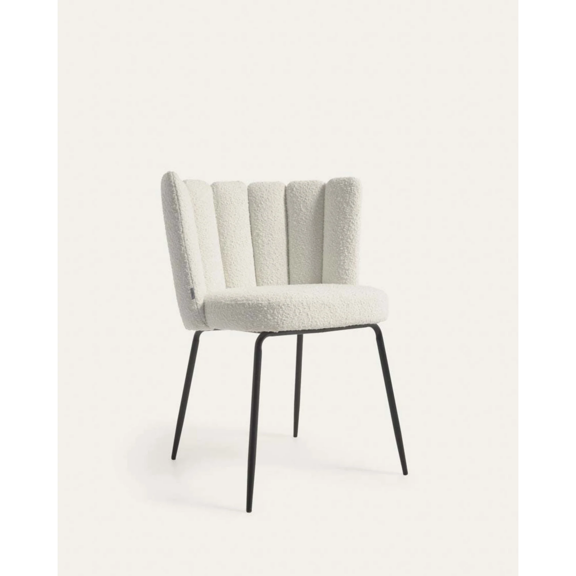 Kave Home Aniela Boucle Dining Chair, White